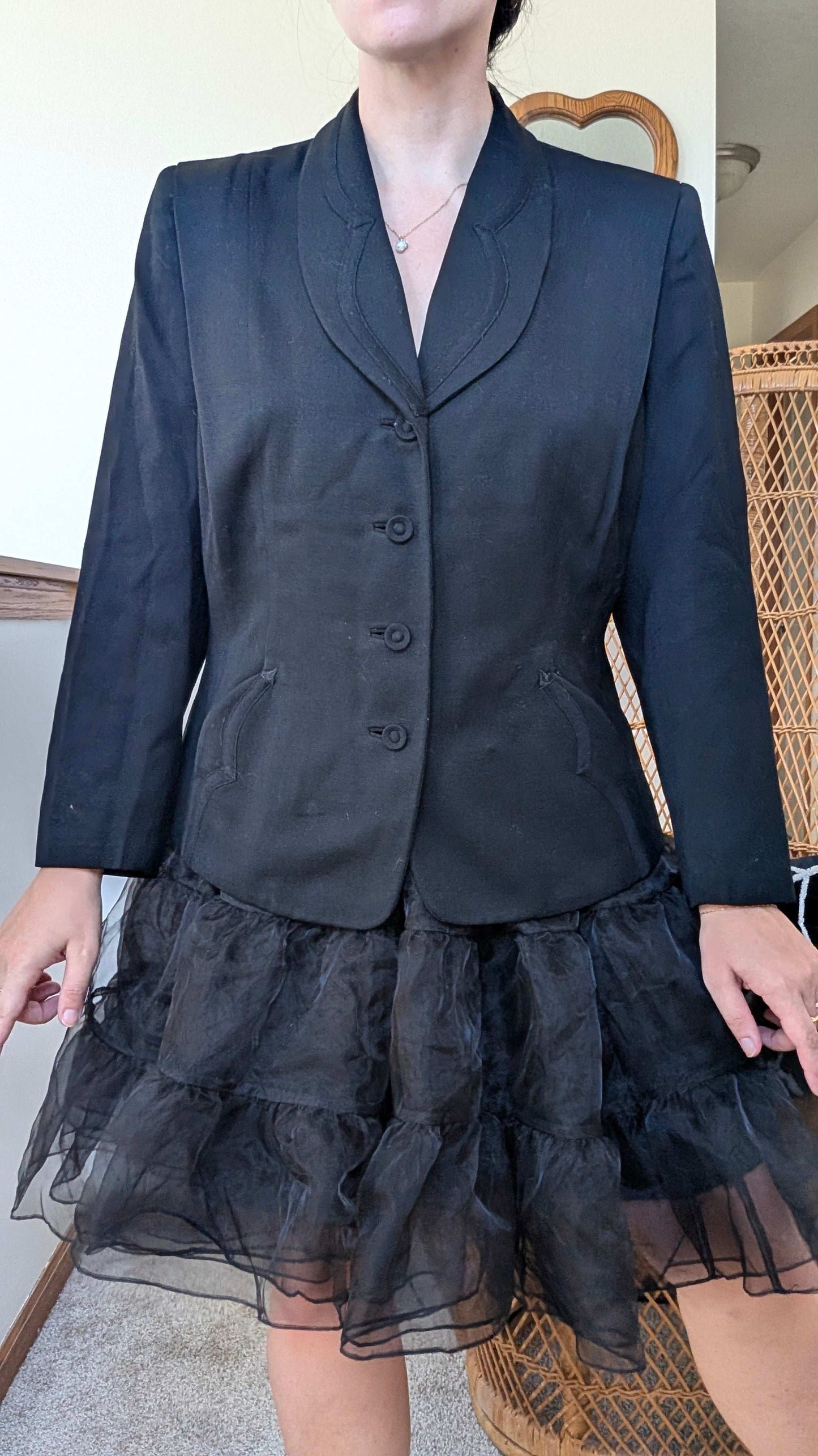 1950s black blazer blazer Rad Bonnie's Vintage