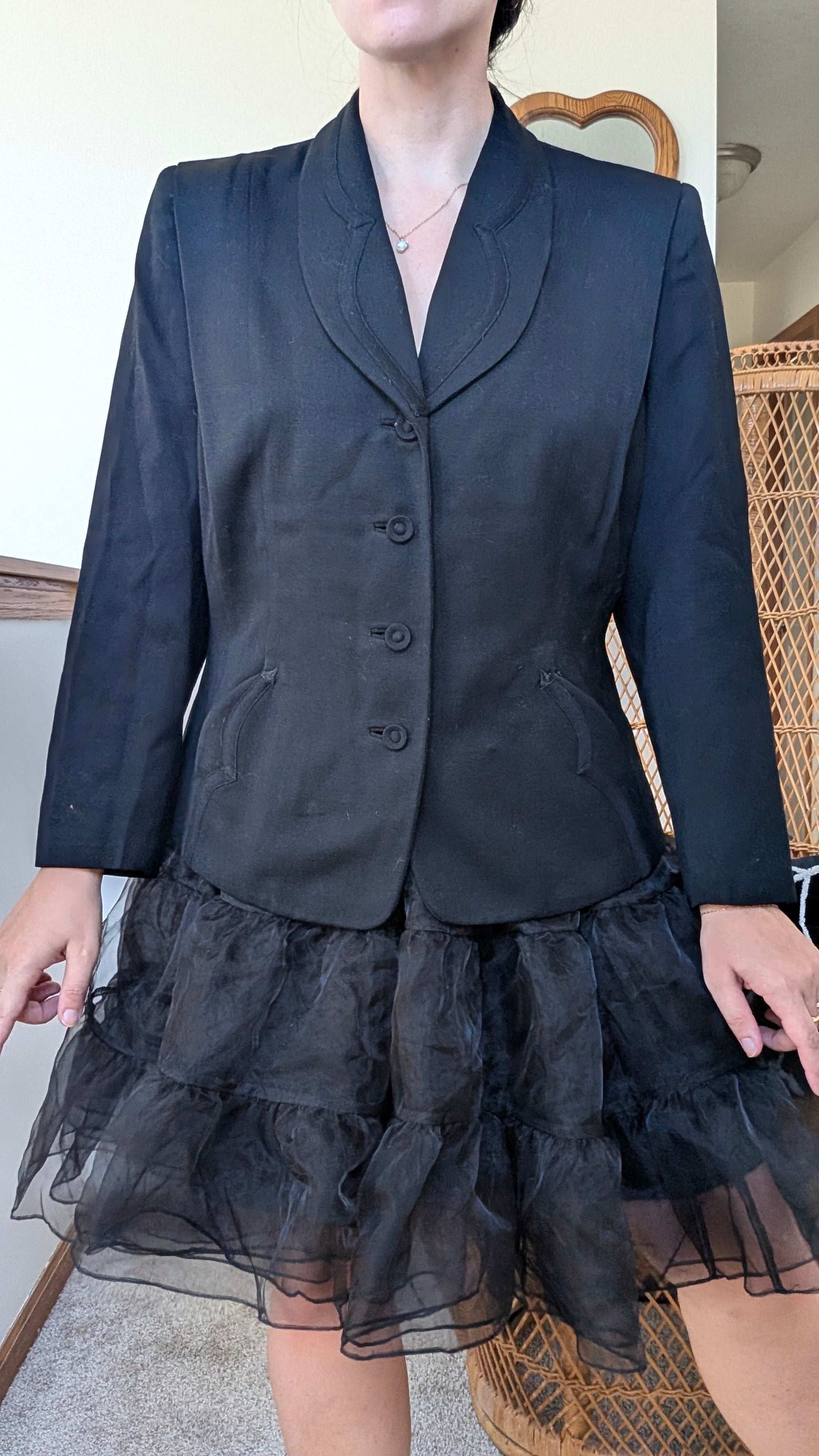 1950s black blazer blazer Rad Bonnie's Vintage