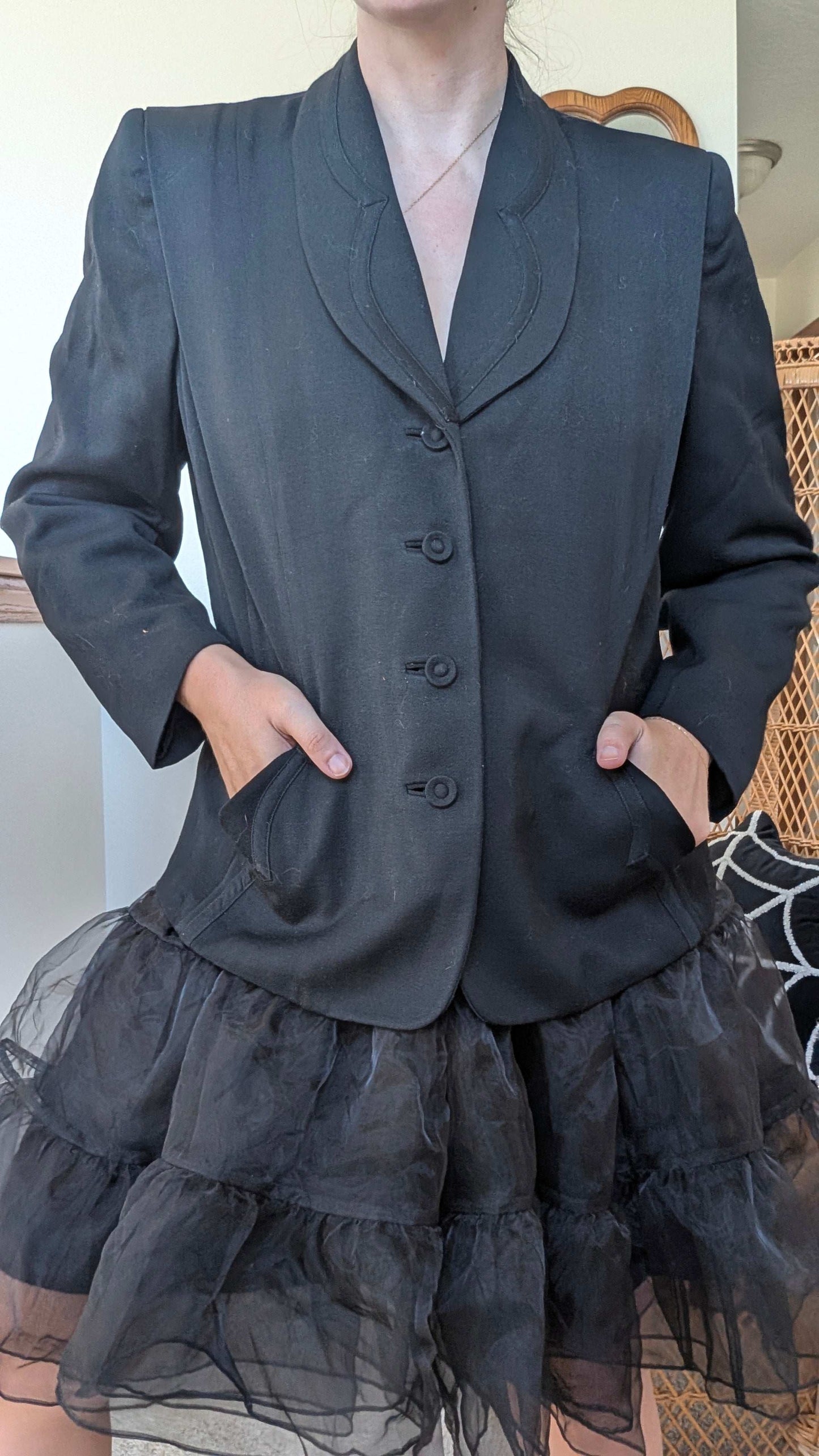 1950s black blazer blazer Rad Bonnie's Vintage