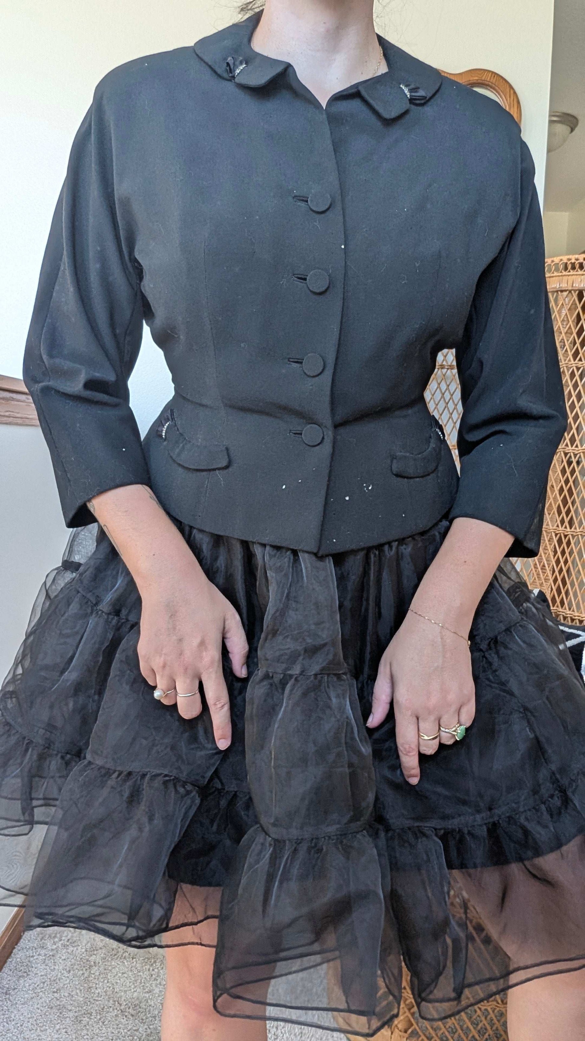 1940s black blazer blazer Rad Bonnie's Vintage