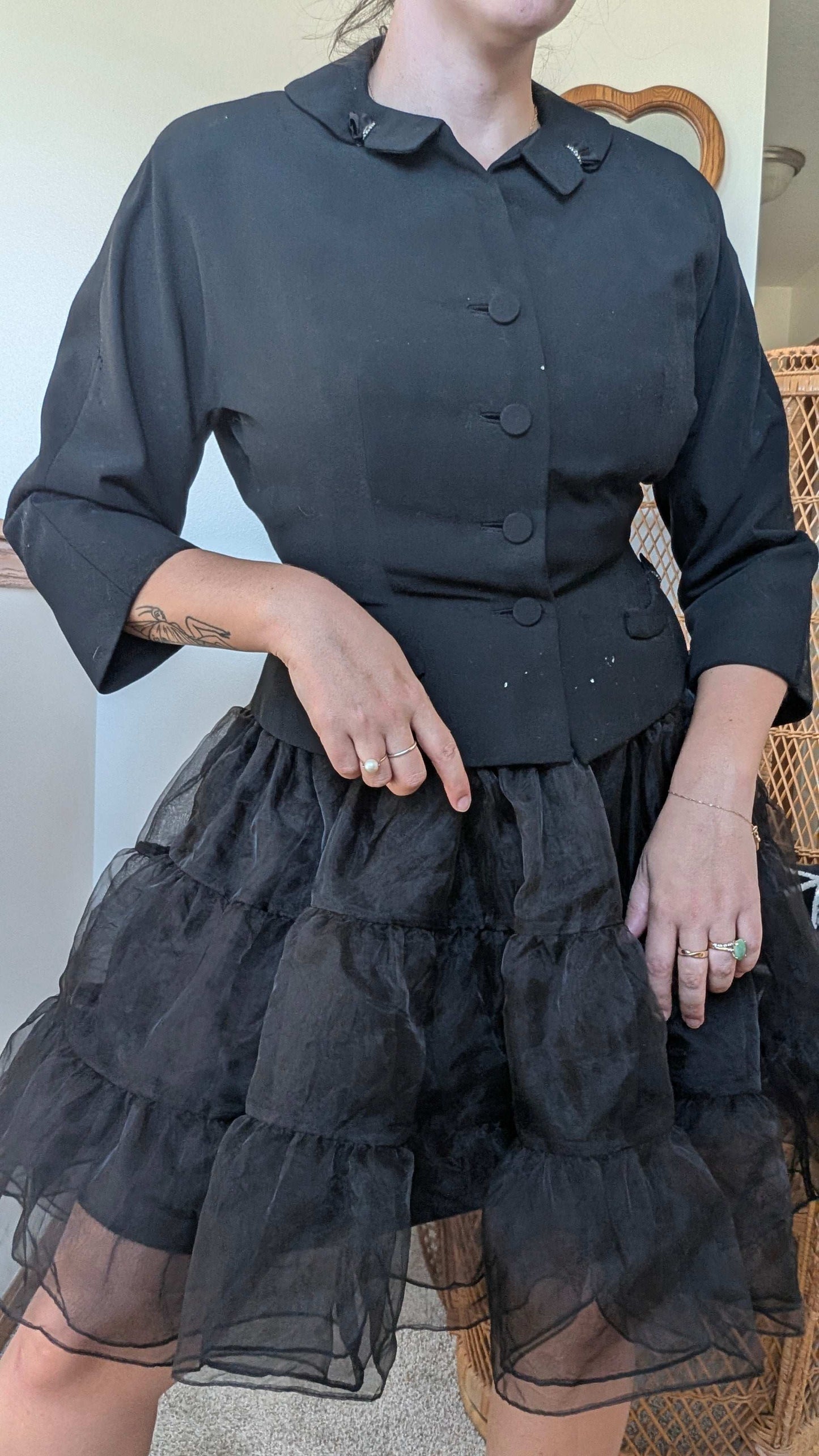 1940s black blazer blazer Rad Bonnie's Vintage