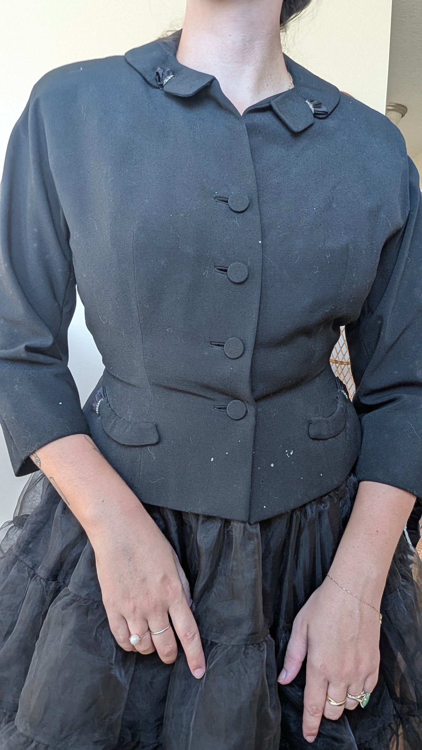 1940s black blazer blazer Rad Bonnie's Vintage