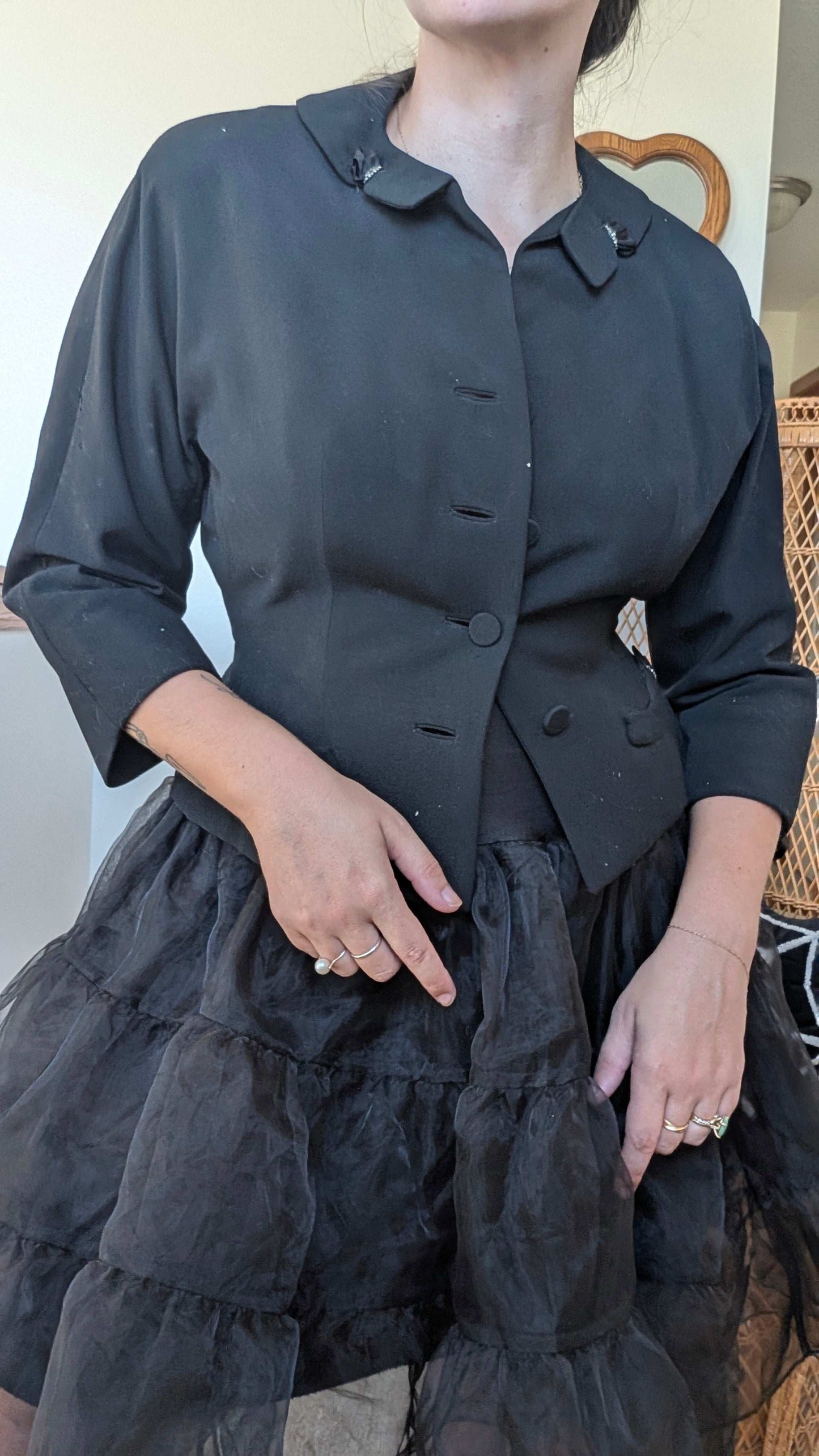 1940s black blazer blazer Rad Bonnie's Vintage