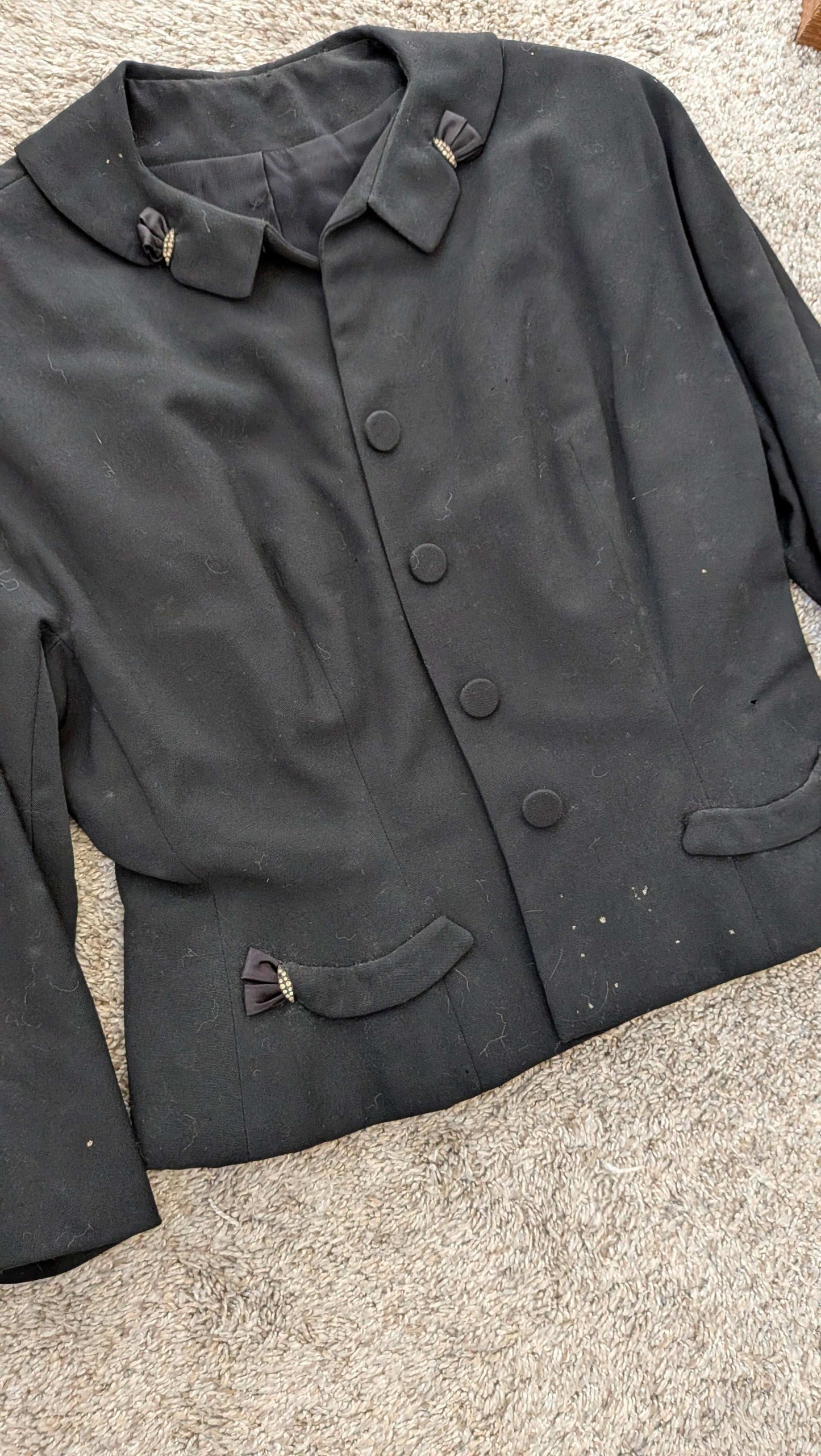 1940s black blazer blazer Rad Bonnie's Vintage