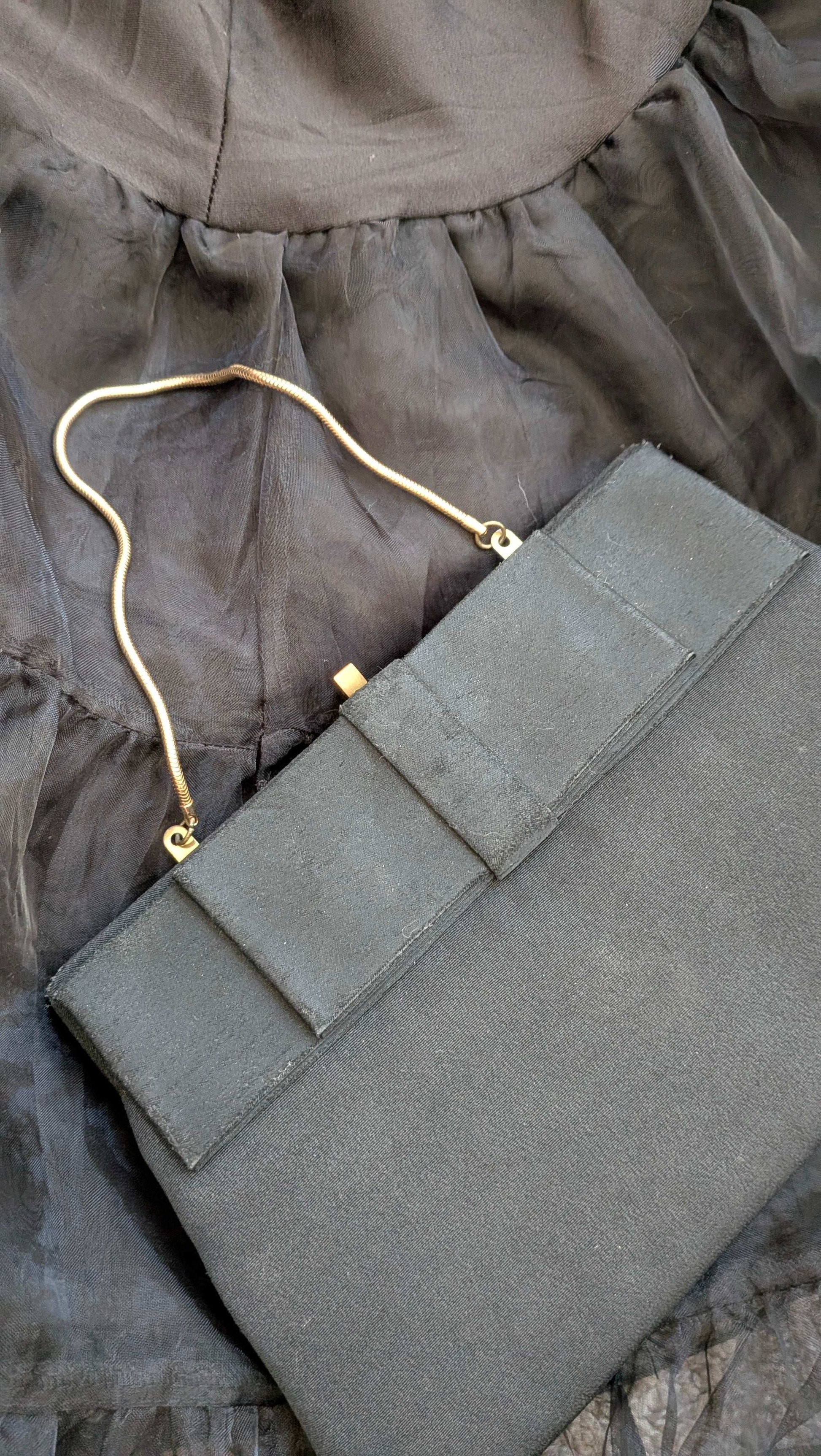 1960s black handbag Purse Rad Bonnie's Vintage