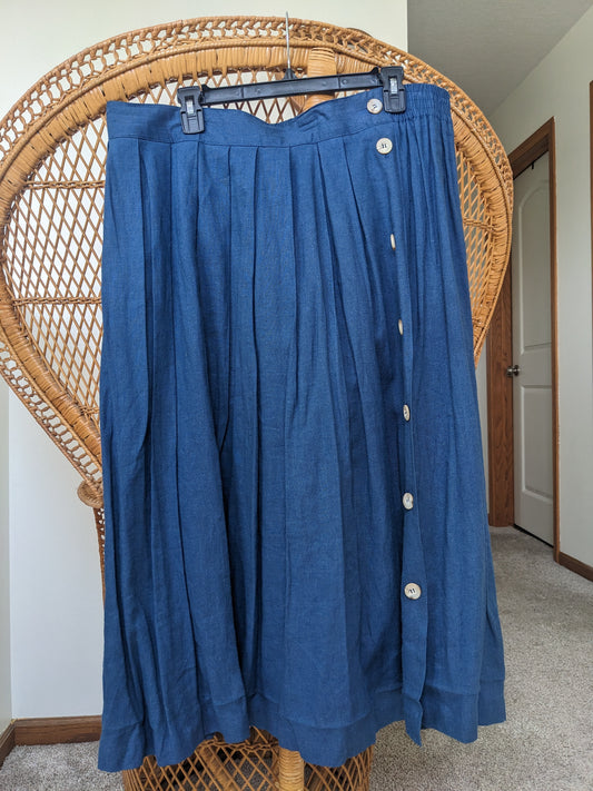 1980s pleated side button skirt Skirt Rad Bonnie's Vintage