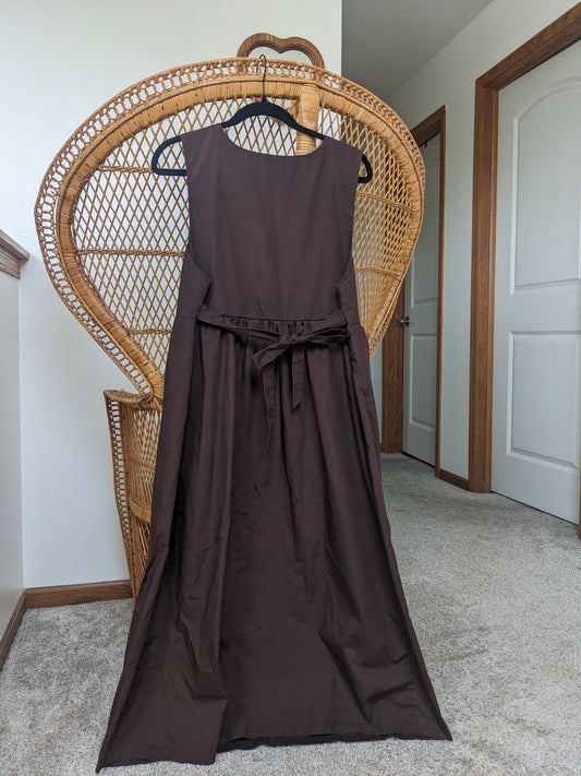 1990s chocolate pinafore dress Dress Rad Bonnie's Vintage