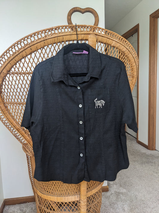 1990s zebra button up Shirt Rad Bonnie's Vintage
