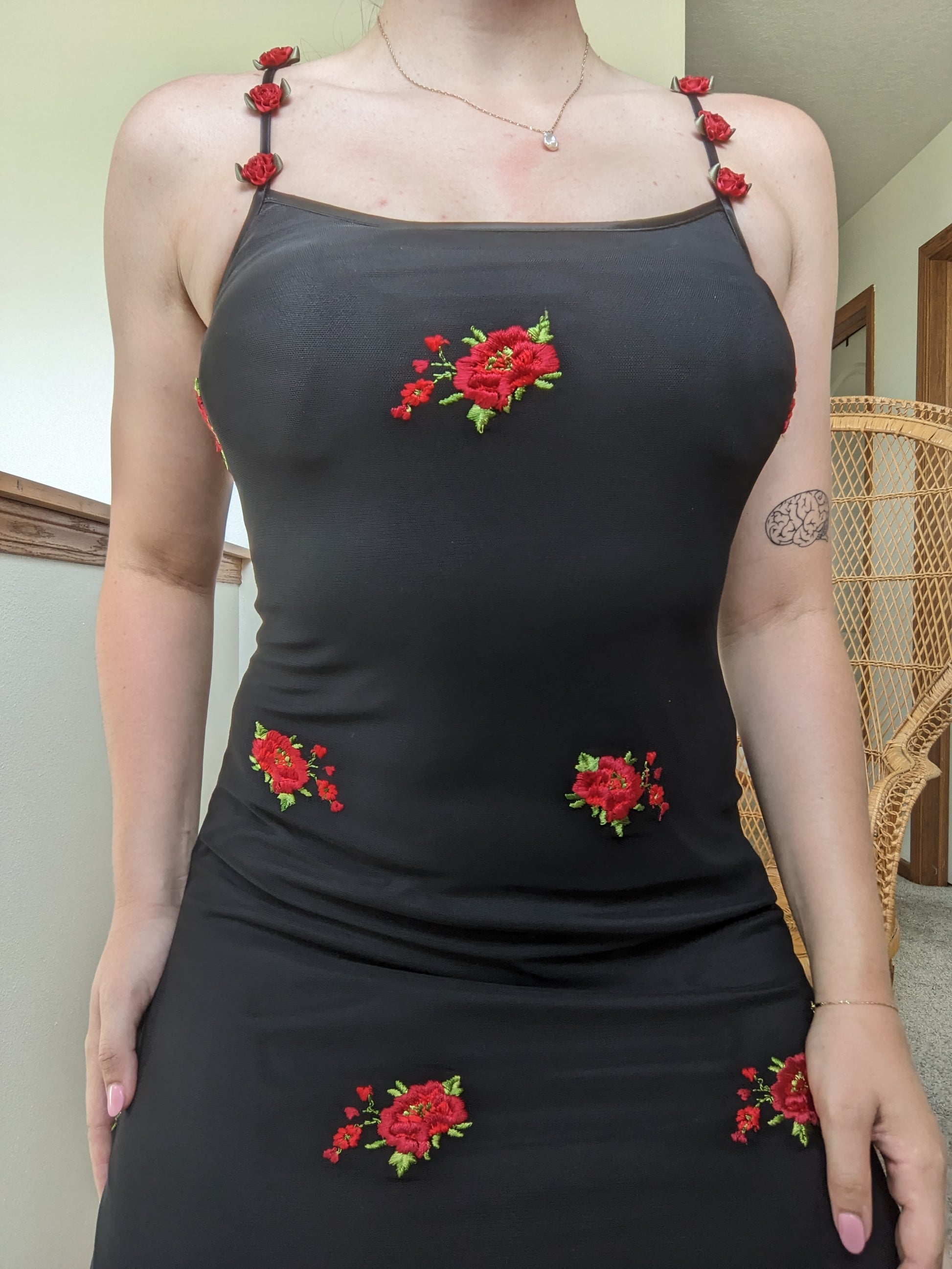 1990s Cache rose dress Dress Rad Bonnie's Vintage