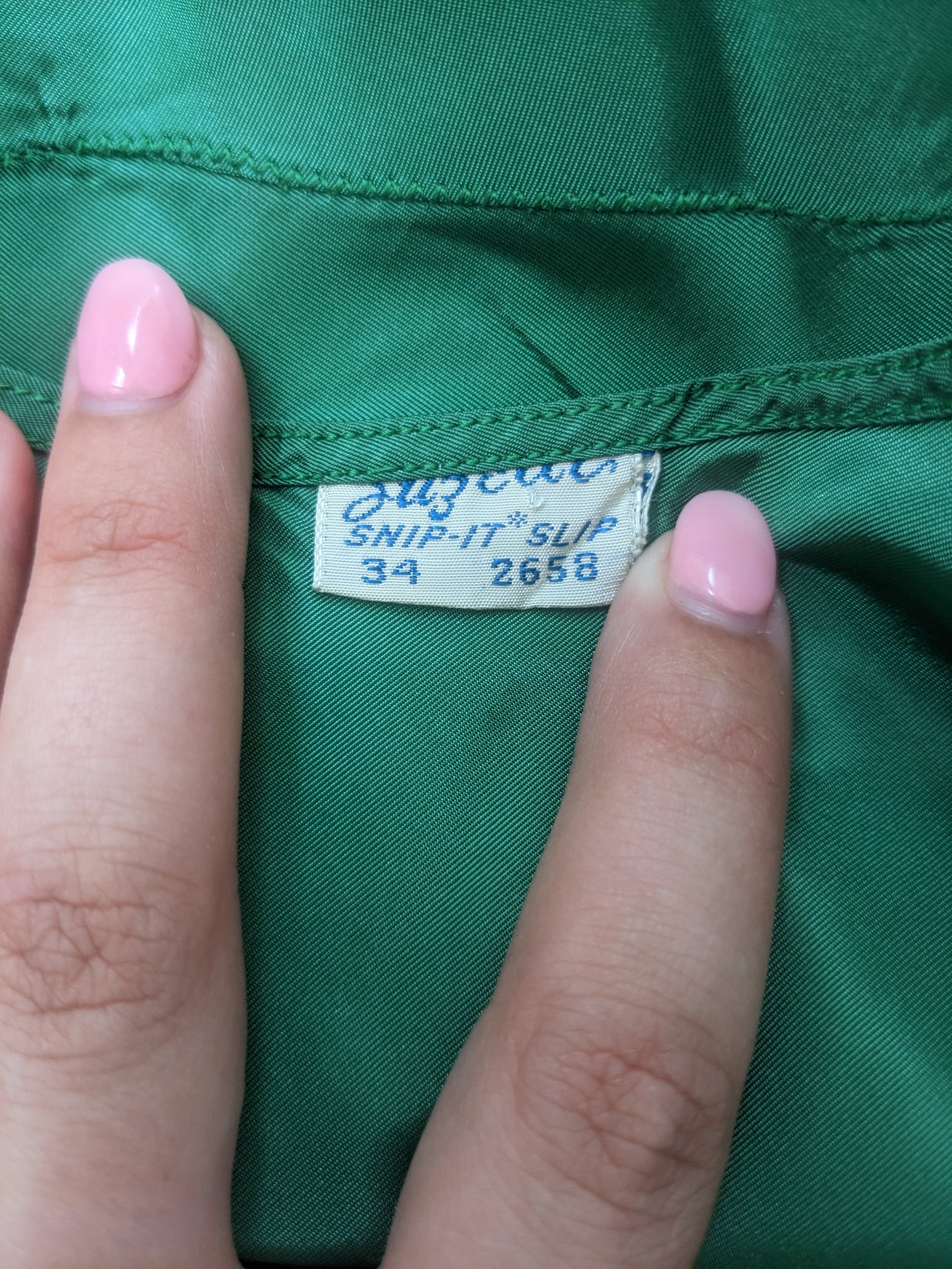 1940s emerald green slip dress Dress Rad Bonnie's Vintage