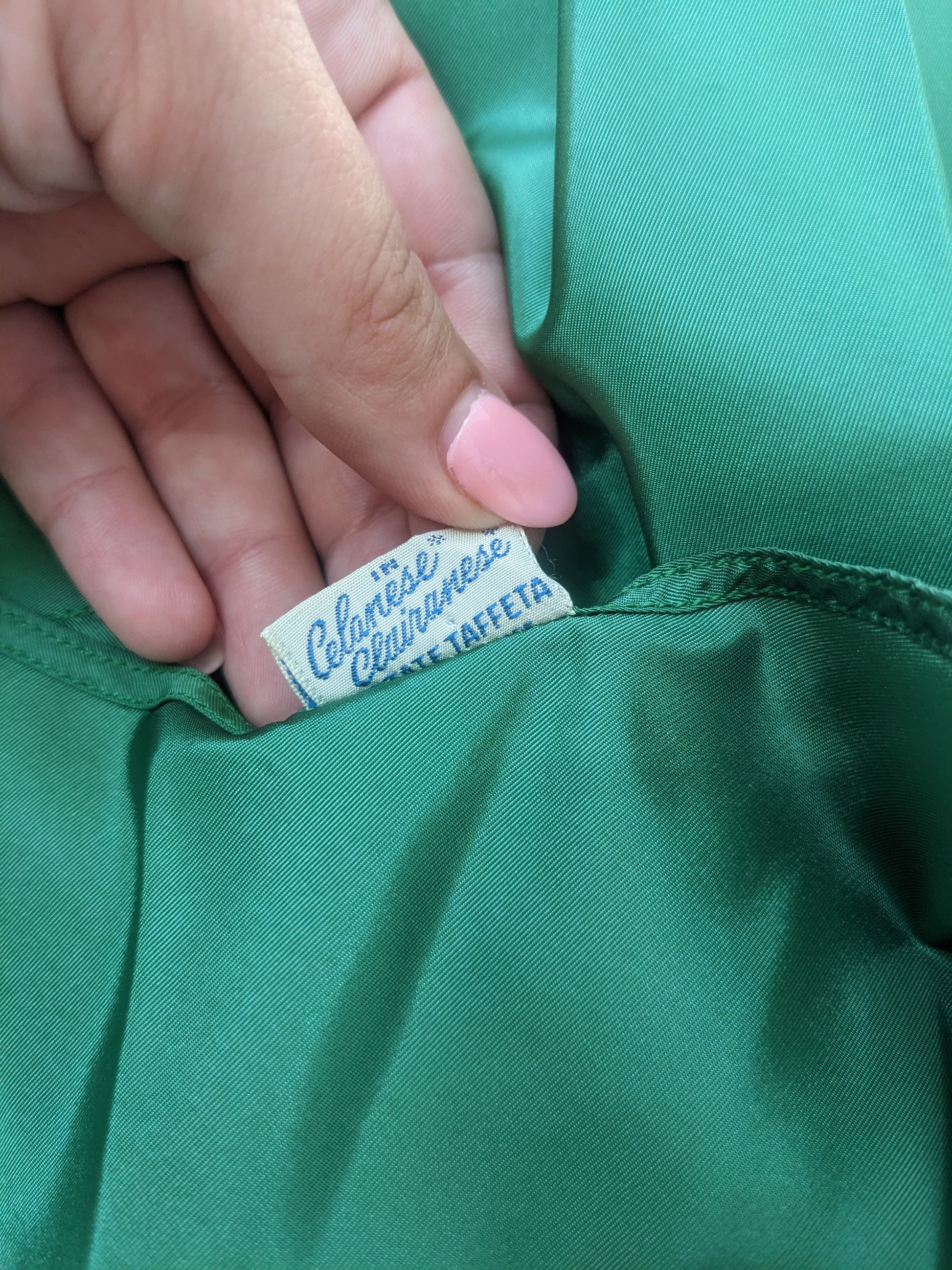 1940s emerald green slip dress Dress Rad Bonnie's Vintage