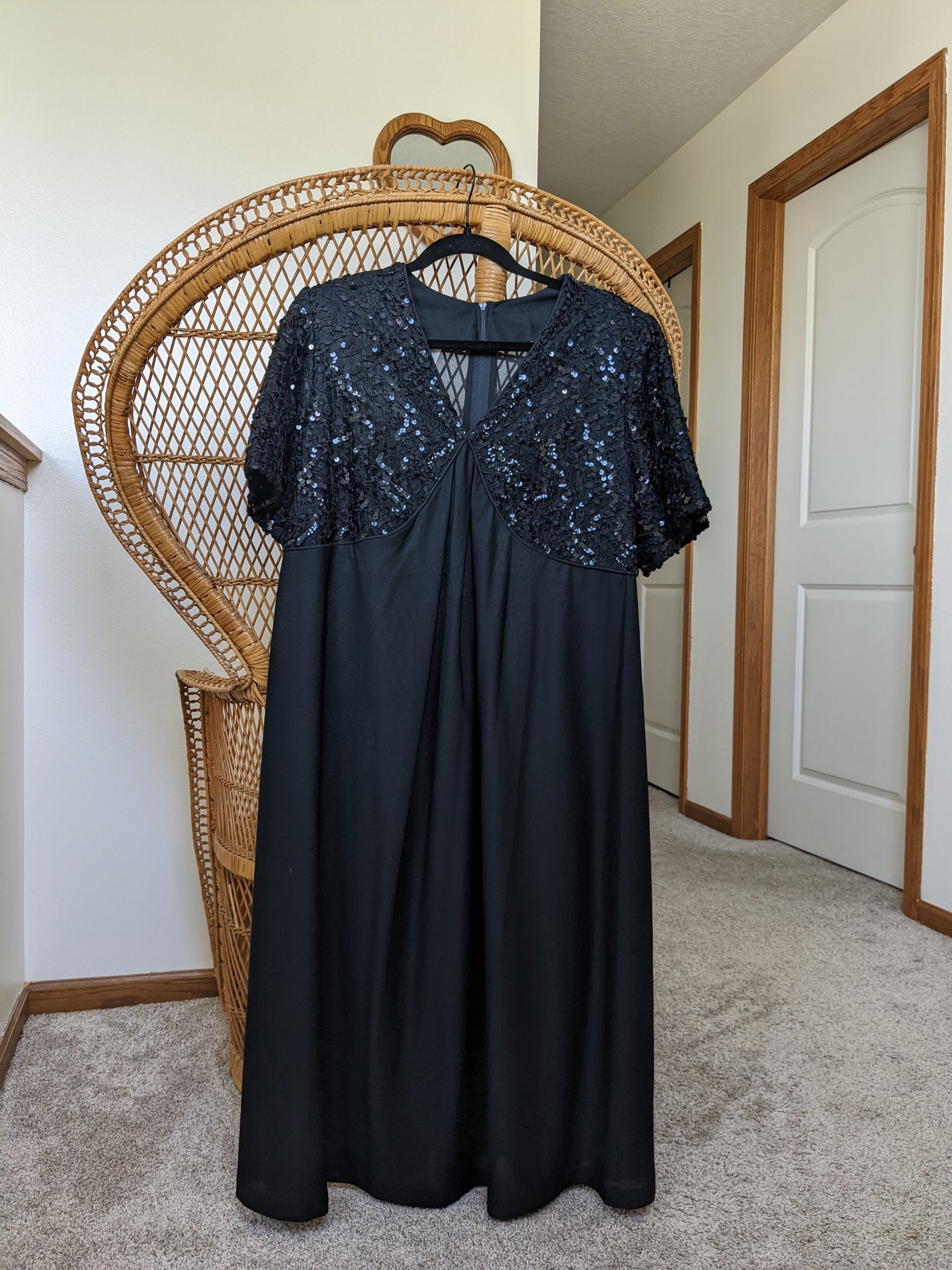1980s black sequin dress Dress Rad Bonnie's Vintage