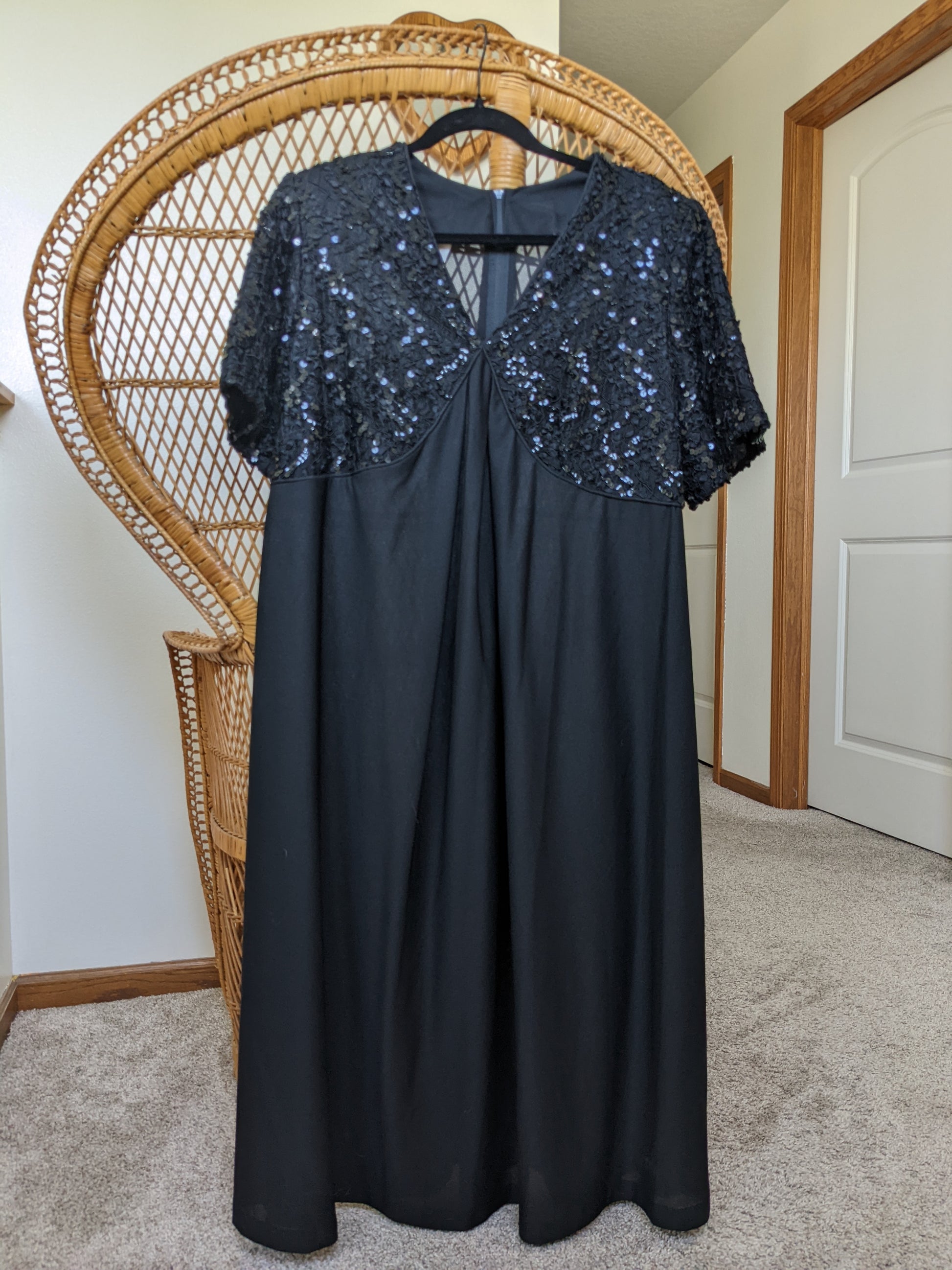 1980s black sequin dress Dress Rad Bonnie's Vintage