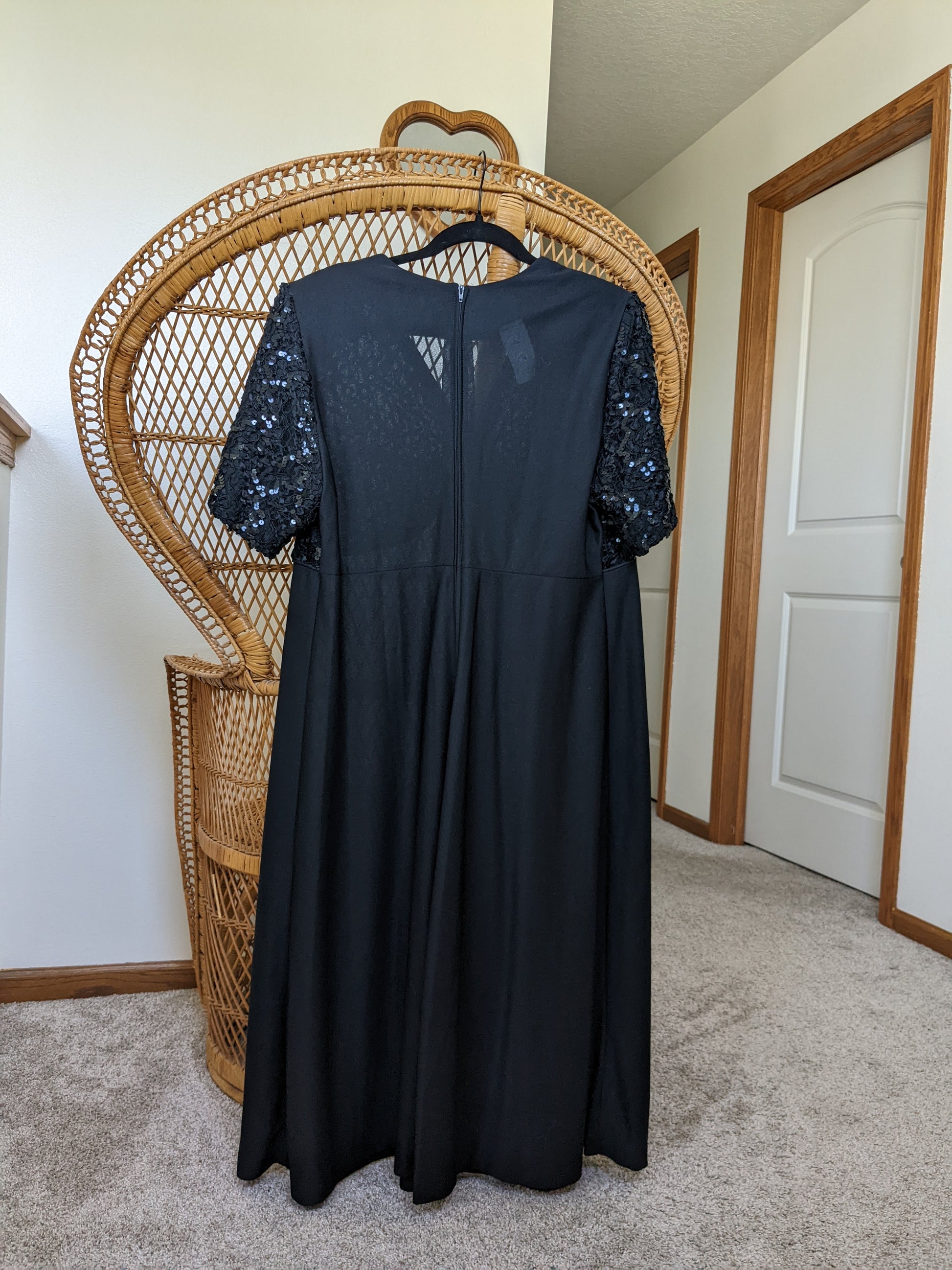 1980s black sequin dress Dress Rad Bonnie's Vintage