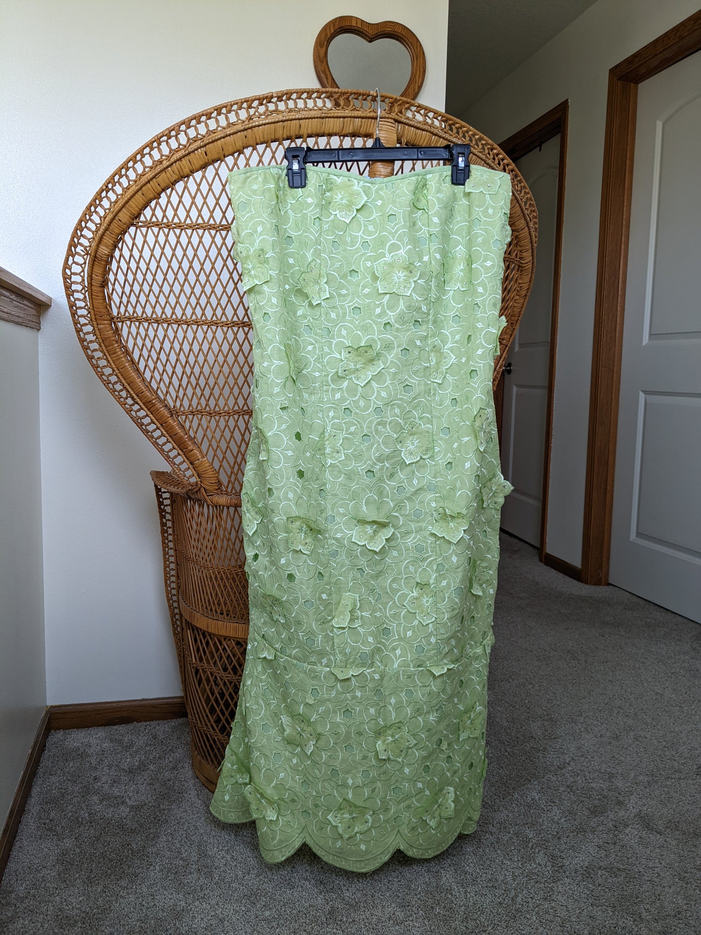 Y2k lime mermaid dress