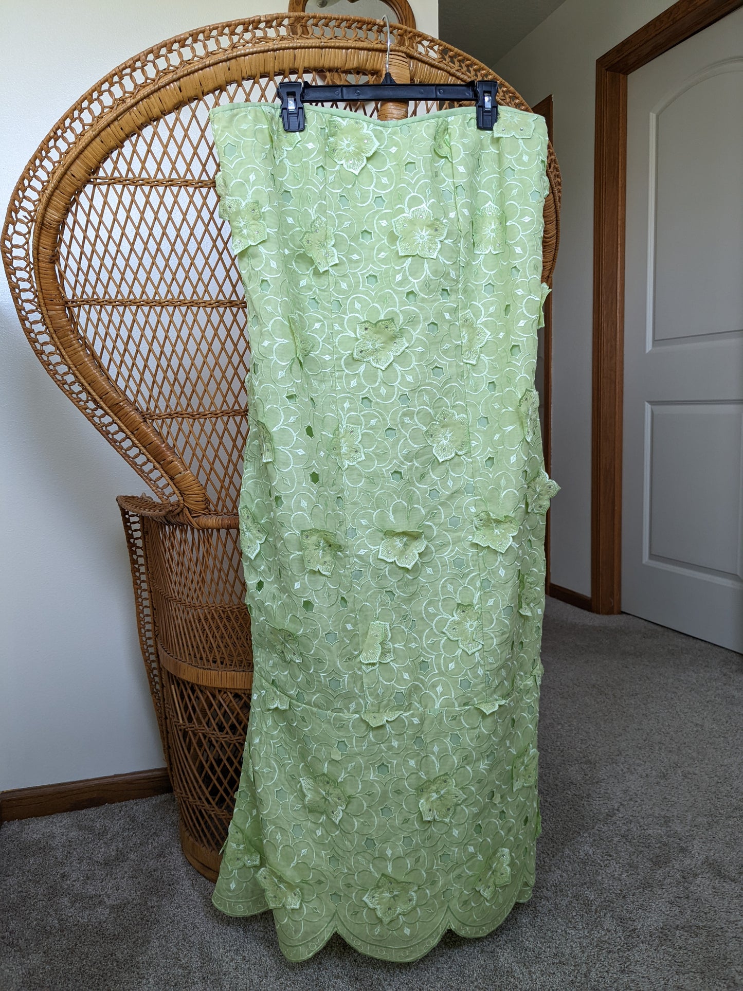 Y2k lime mermaid dress
