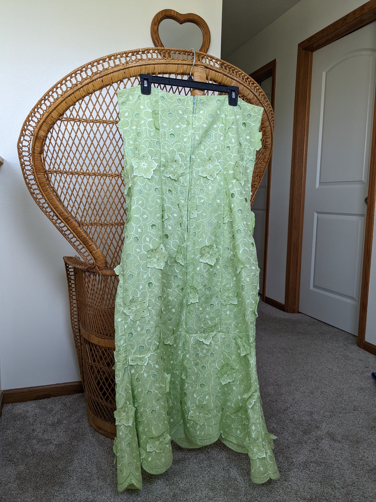 Y2k lime mermaid dress