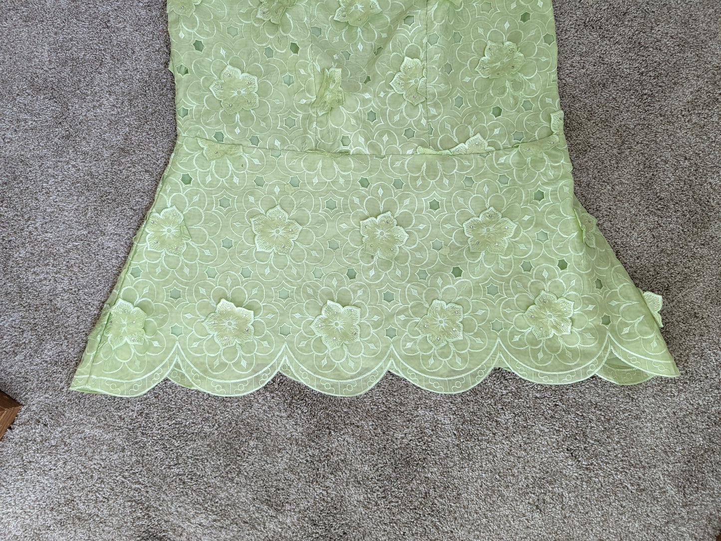 Y2k lime mermaid dress