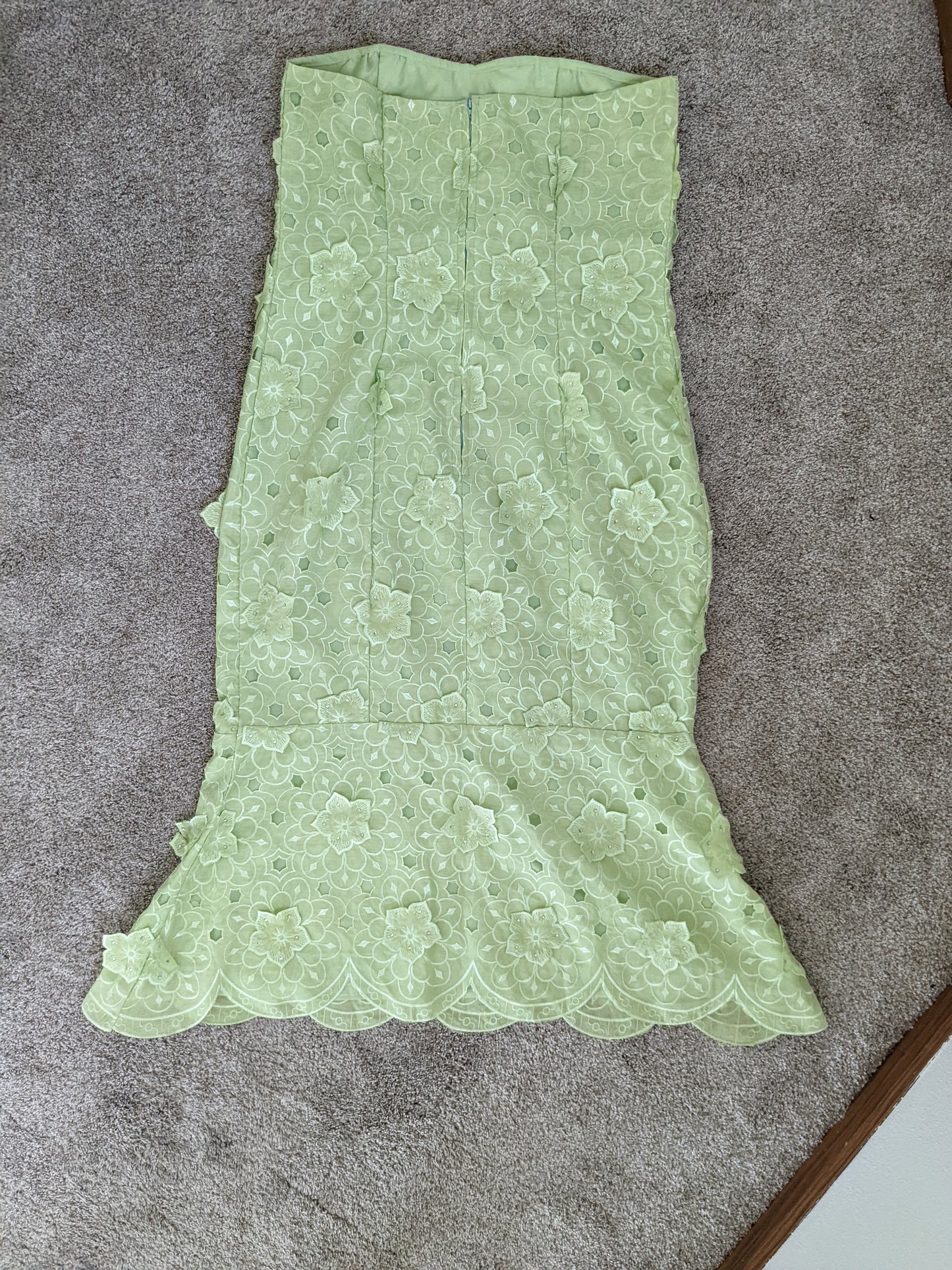 Y2k lime mermaid dress