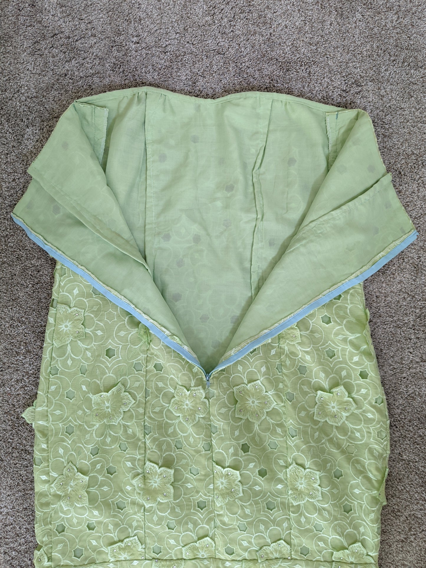 Y2k lime mermaid dress