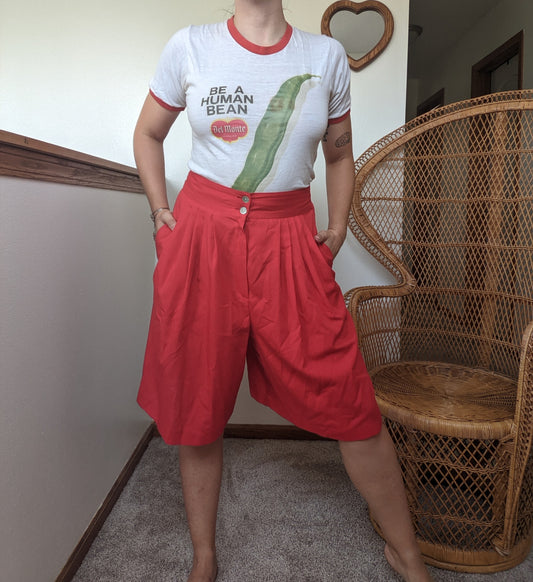 1980s union made red shorts Pants Rad Bonnie's Vintage