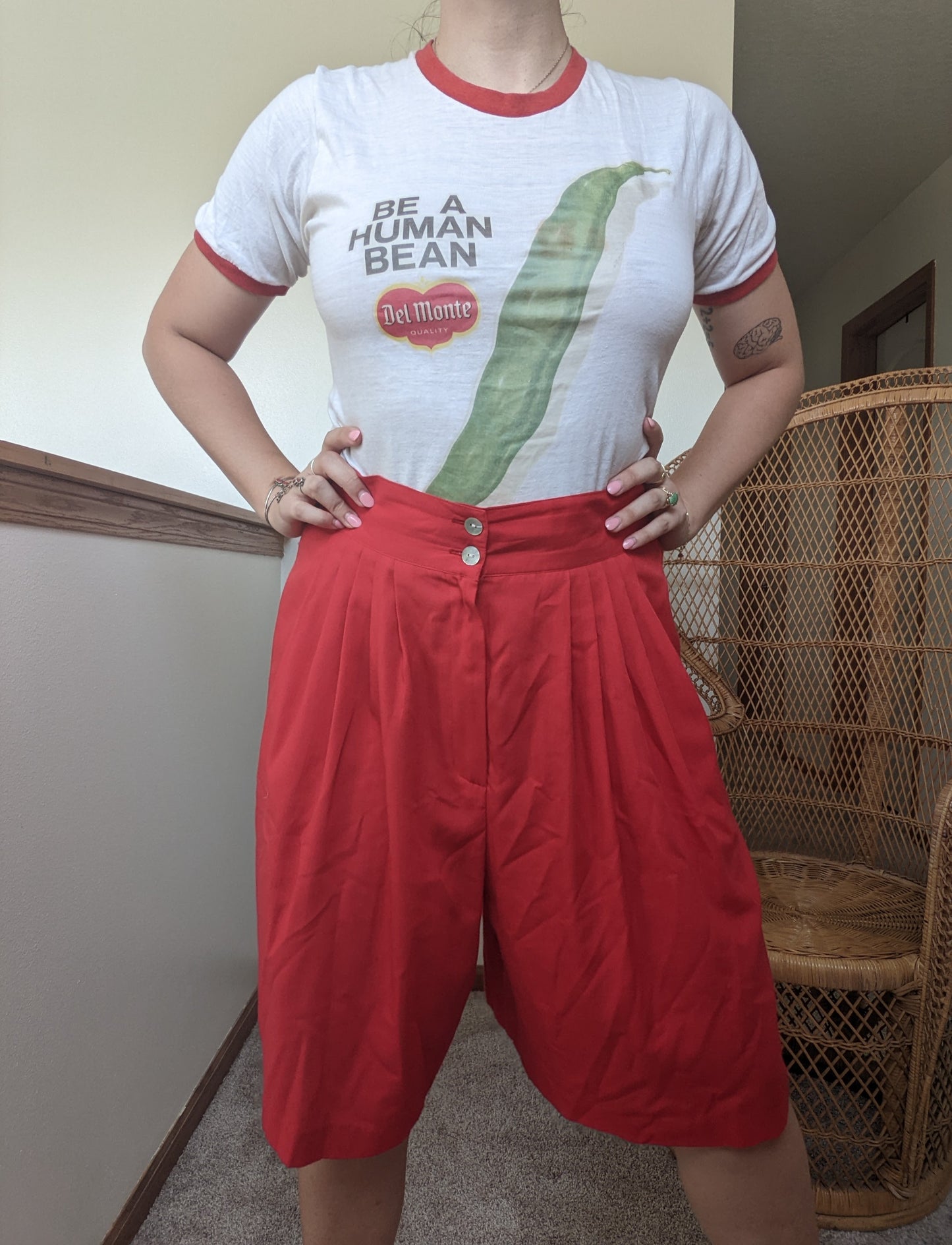 1980s union made red shorts Pants Rad Bonnie's Vintage