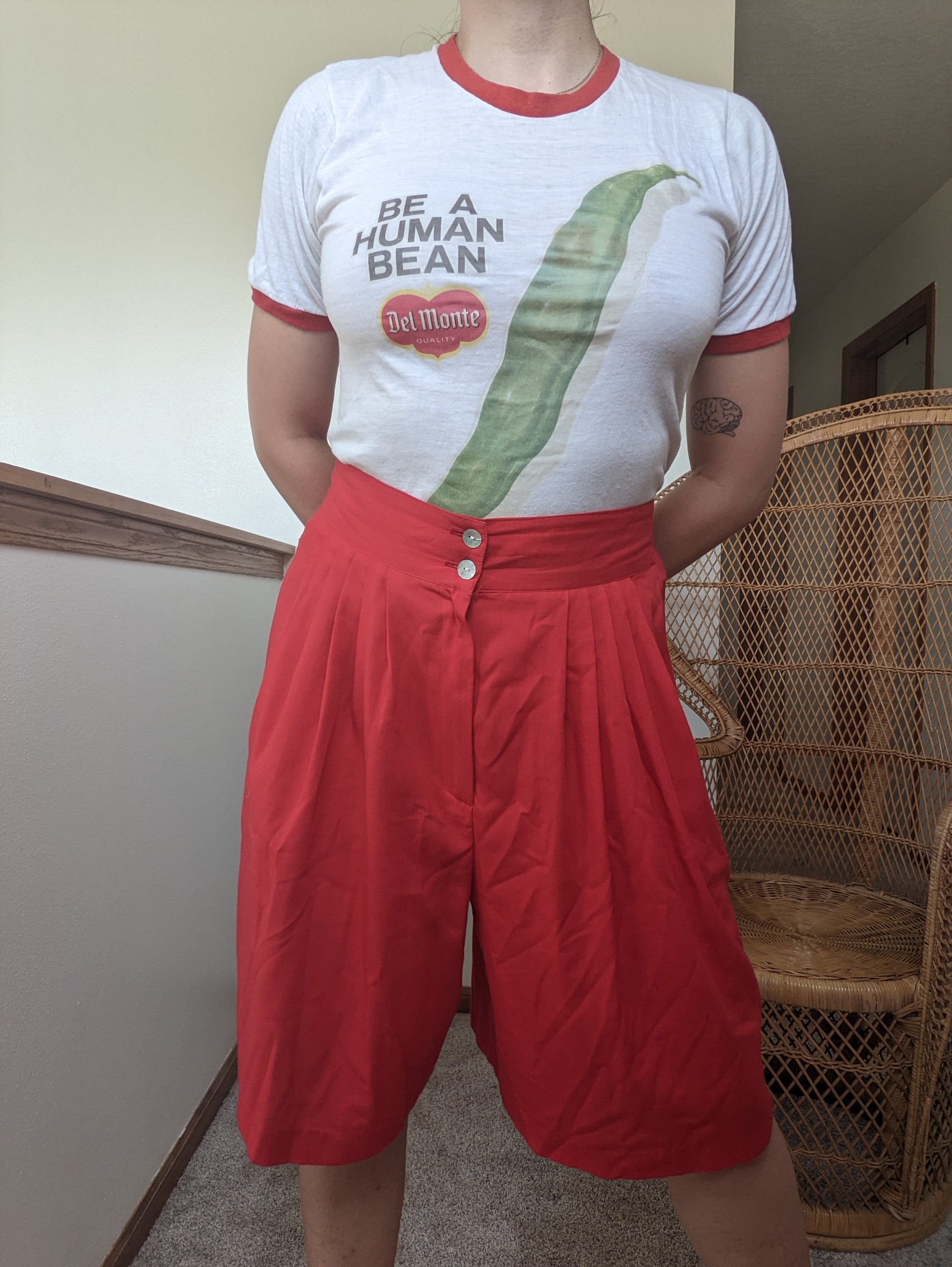 1980s union made red shorts Pants Rad Bonnie's Vintage