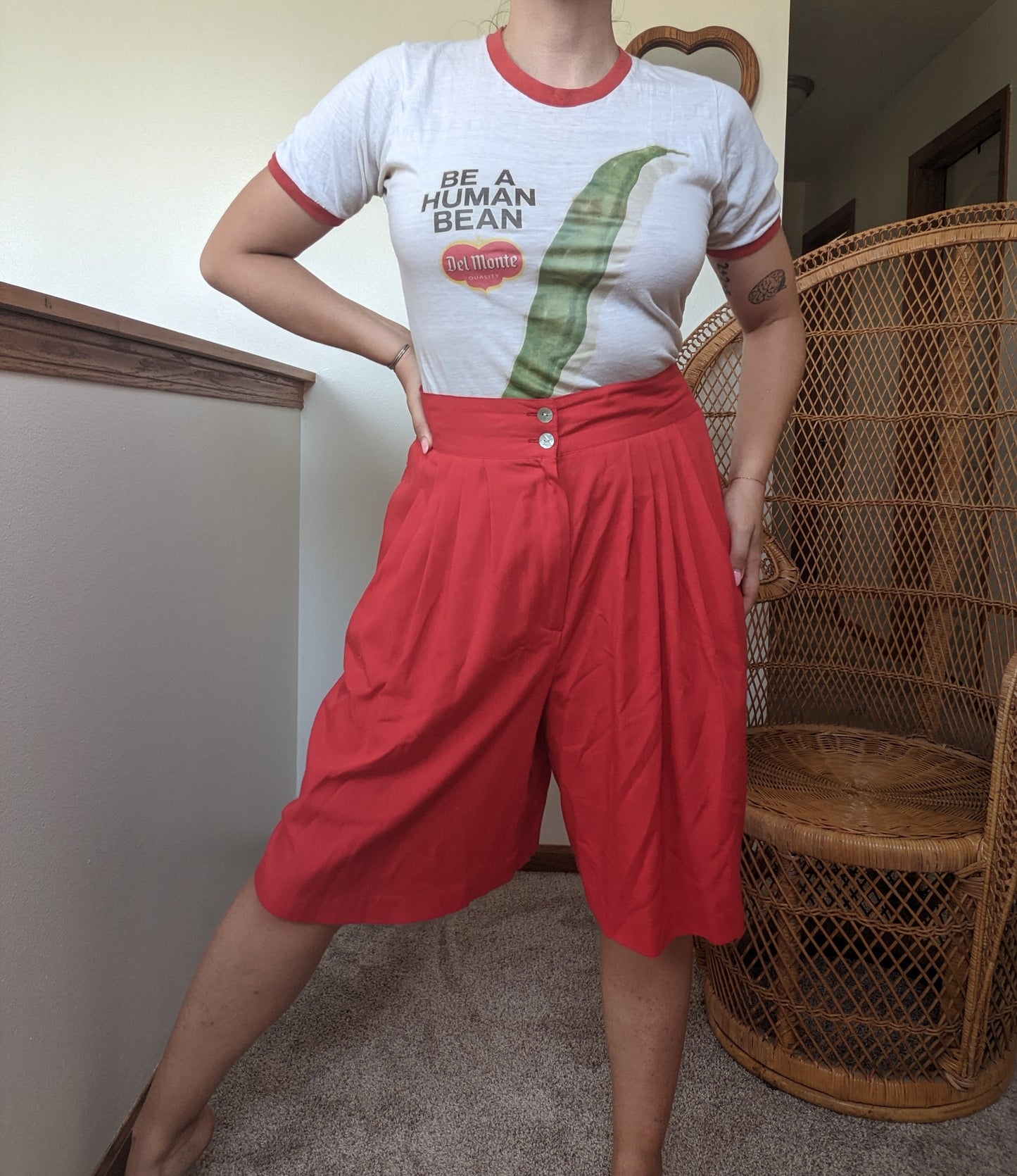 1980s union made red shorts Pants Rad Bonnie's Vintage