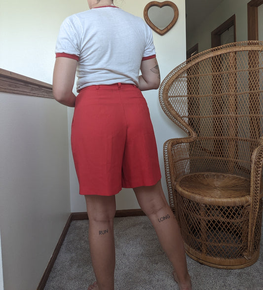 1980s red Bermuda shorts Pants Rad Bonnie's Vintage