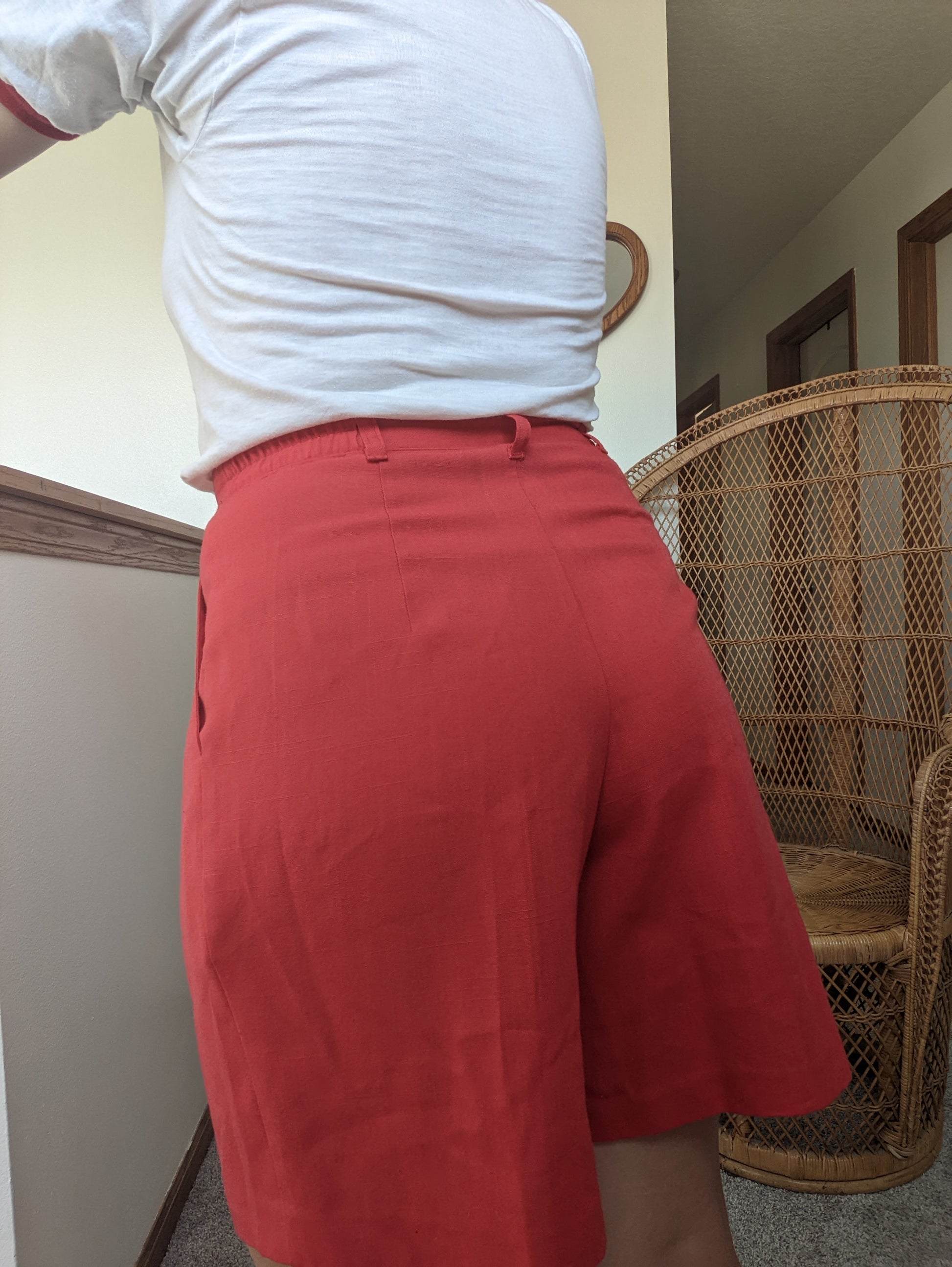 1980s red Bermuda shorts Pants Rad Bonnie's Vintage