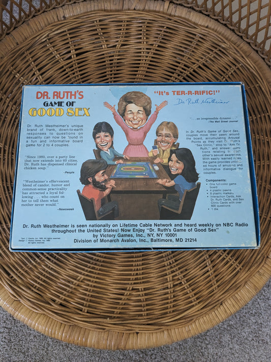 Dr. Ruth's "Game of Good Sex" board game Board game Rad Bonnie's Vintage