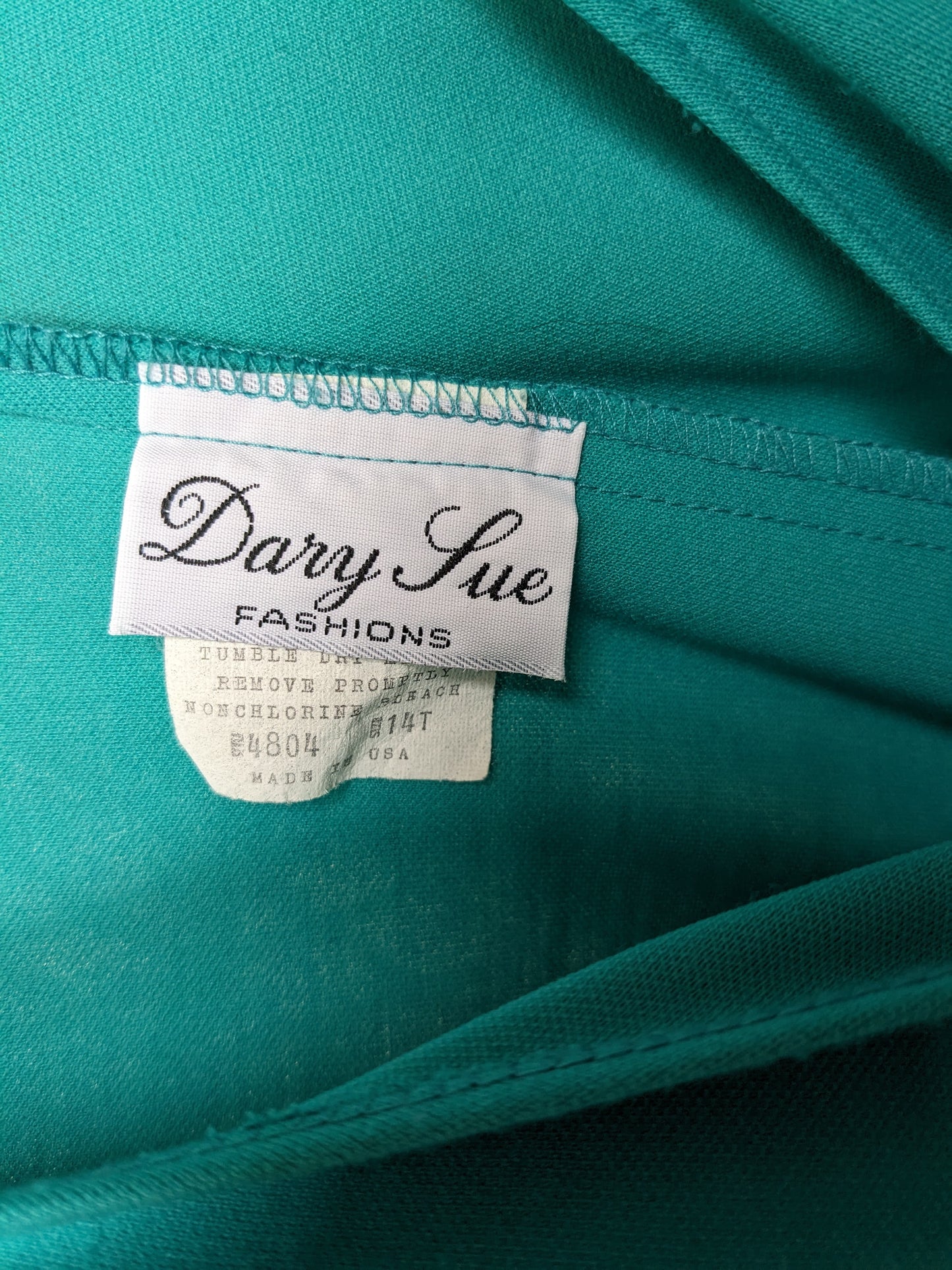 1980s teal wrap jumpsuit Jumpsuit Rad Bonnie's Vintage