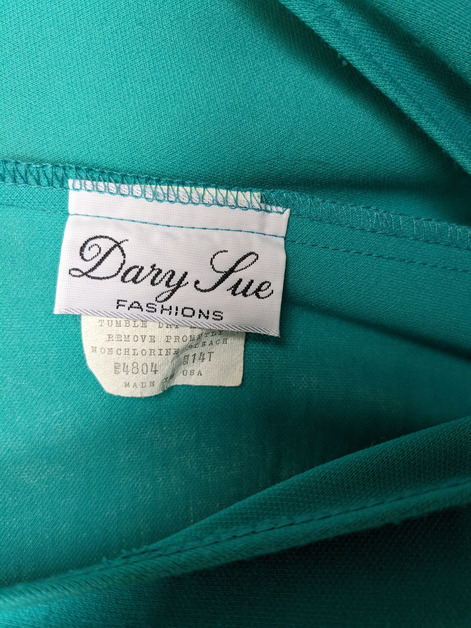 1980s teal wrap jumpsuit Jumpsuit Rad Bonnie's Vintage