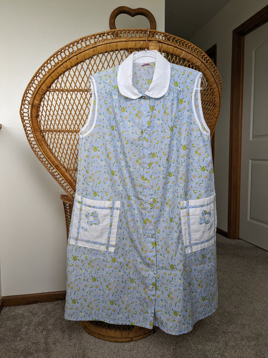 1970s blue floral dress Dress Rad Bonnie's Vintage