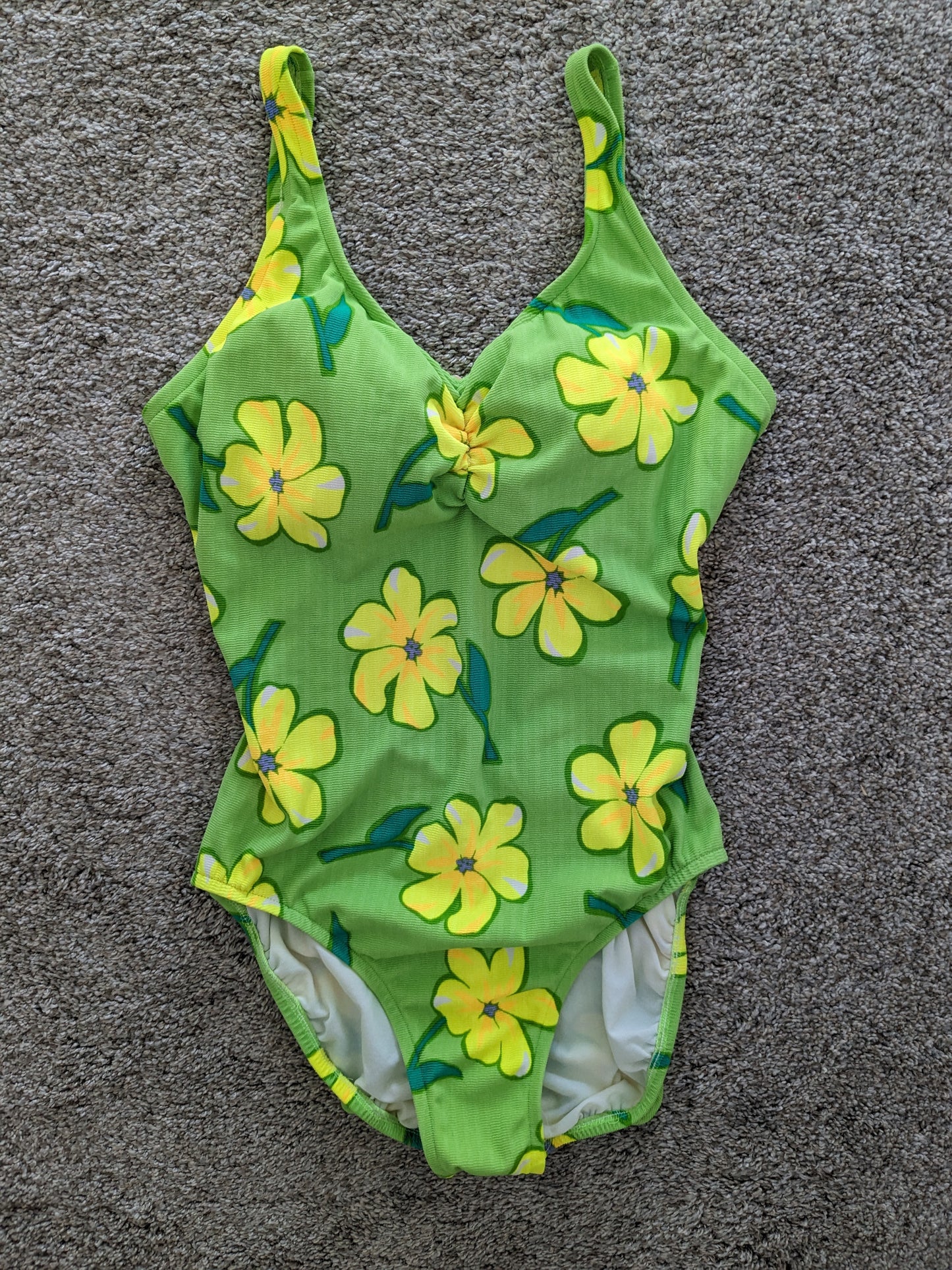 1990s Jantzen division hibiscus swimsuit