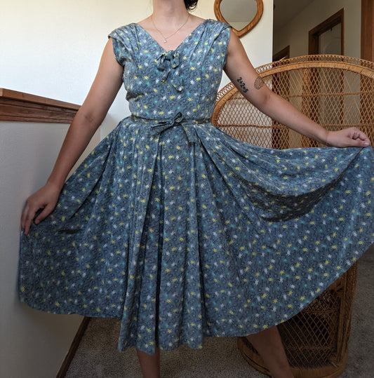 1940s/50s palm tree/firework dress Dress Rad Bonnie's Vintage