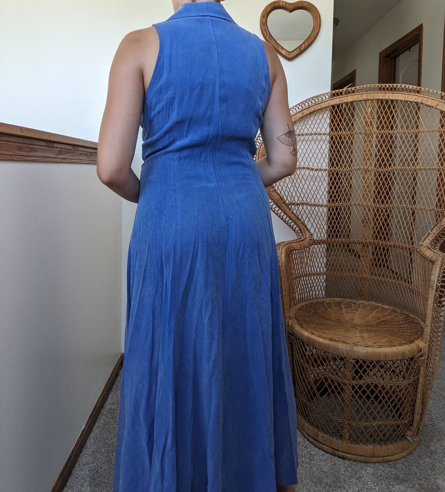1990s blue halter dress