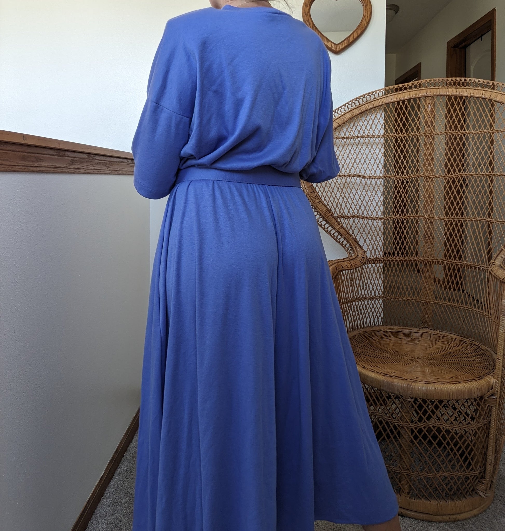1980s deadstock belted blue dress Dress Rad Bonnie's Vintage