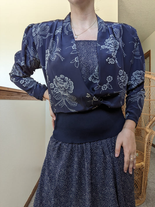 1980s print mixing dress Dress Rad Bonnie's Vintage