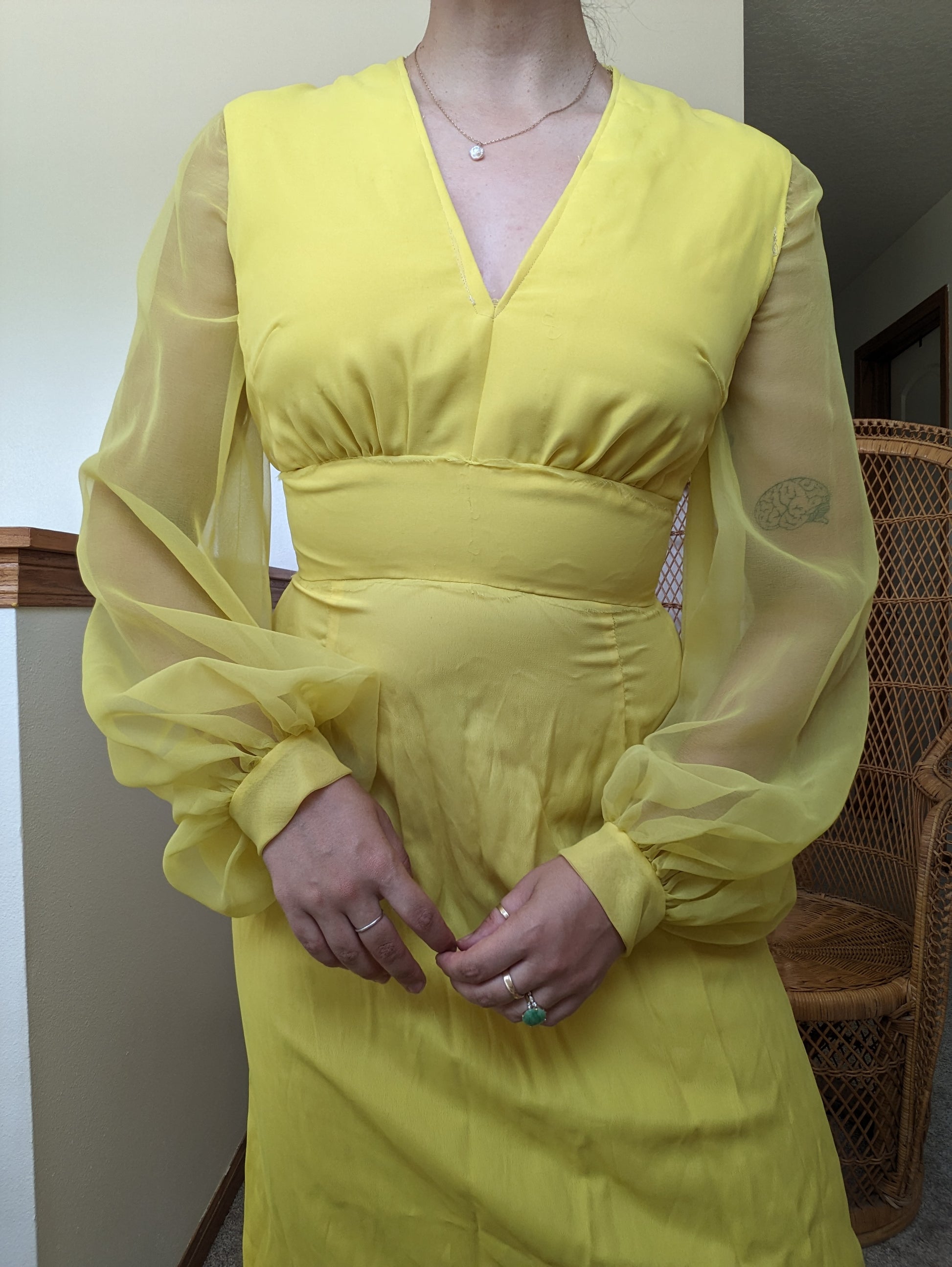 1960s/70s canary yellow dress Dress Rad Bonnie's Vintage