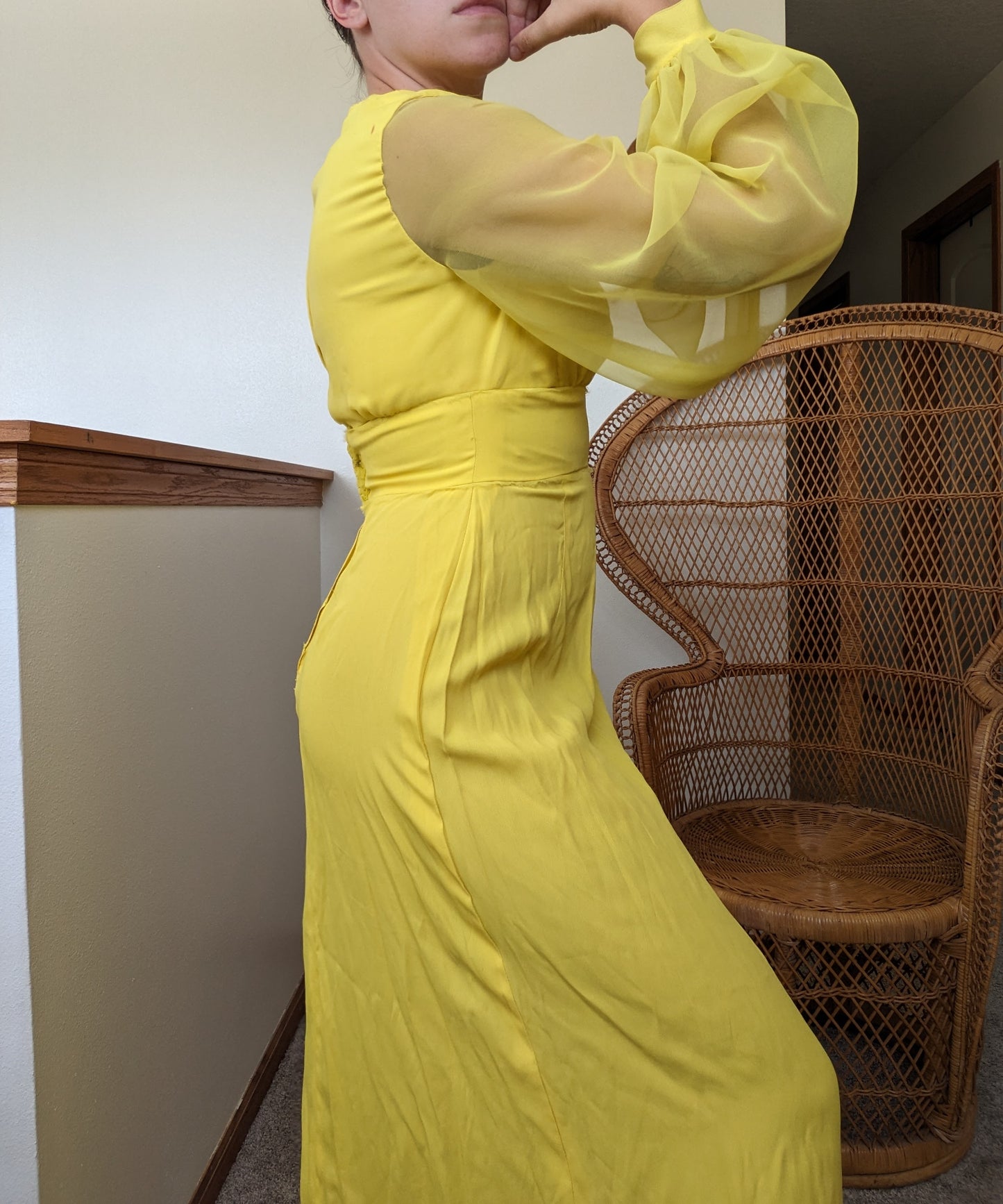 1960s/70s canary yellow dress Dress Rad Bonnie's Vintage