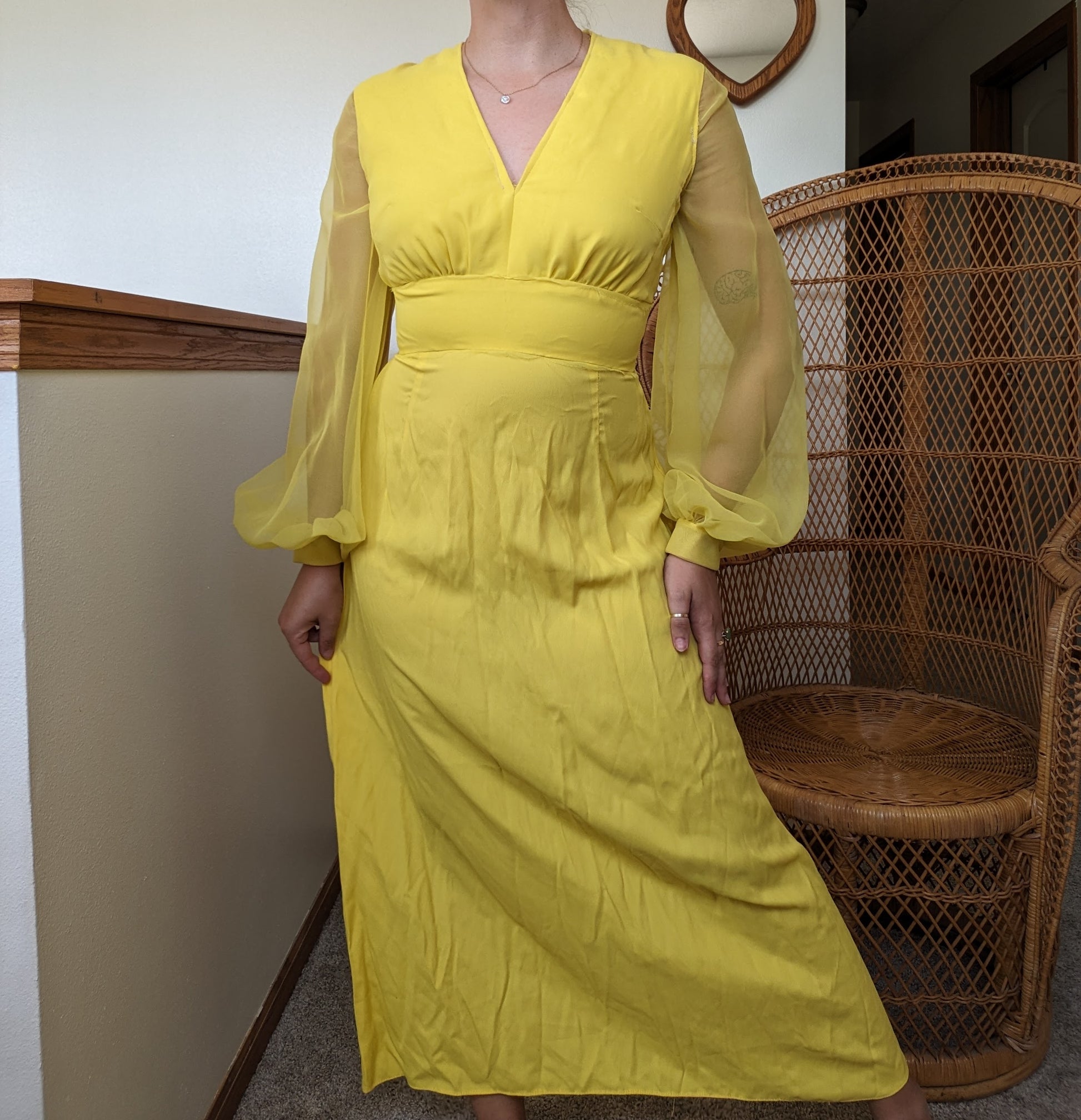 1960s/70s canary yellow dress Dress Rad Bonnie's Vintage