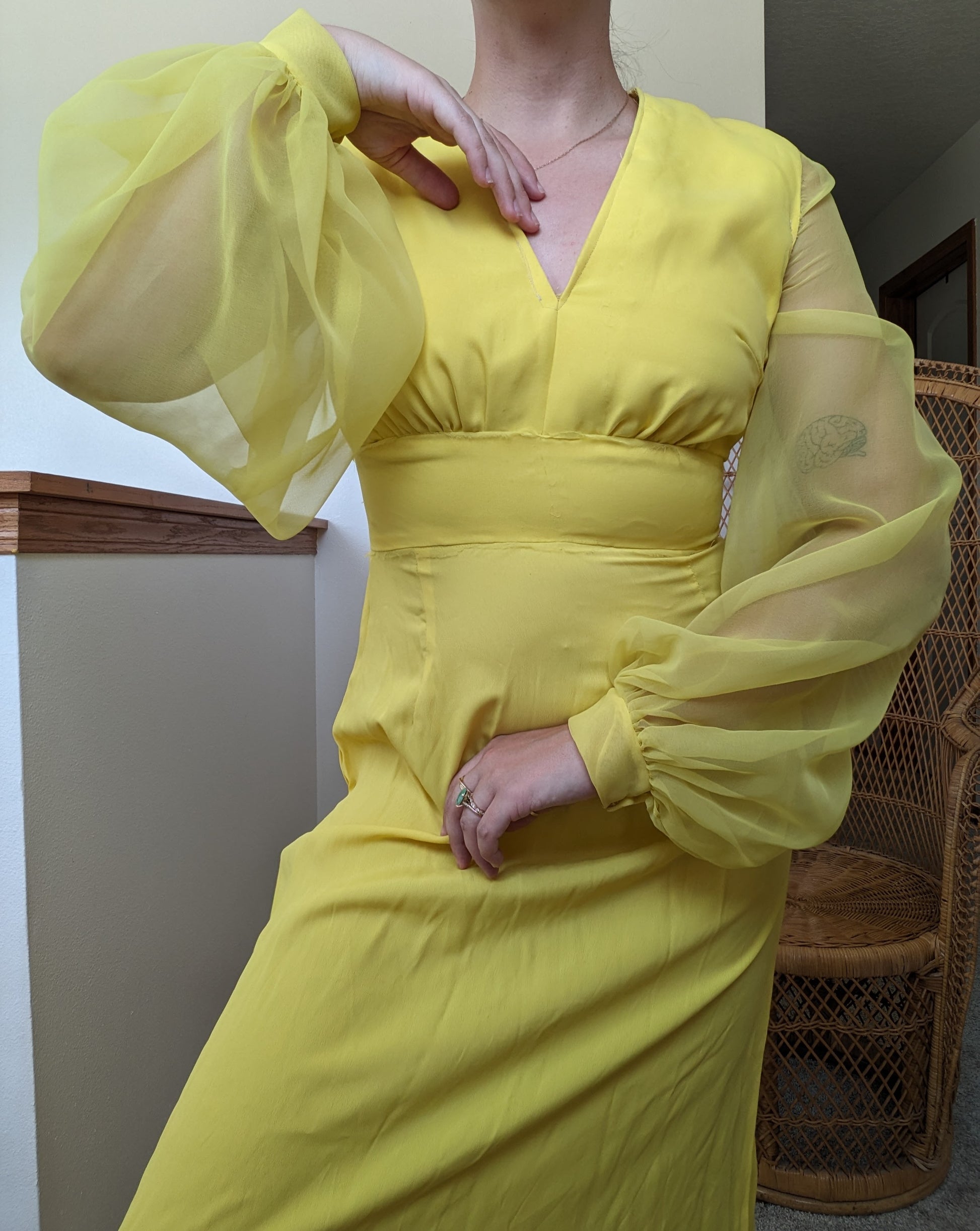 1960s/70s canary yellow dress Dress Rad Bonnie's Vintage