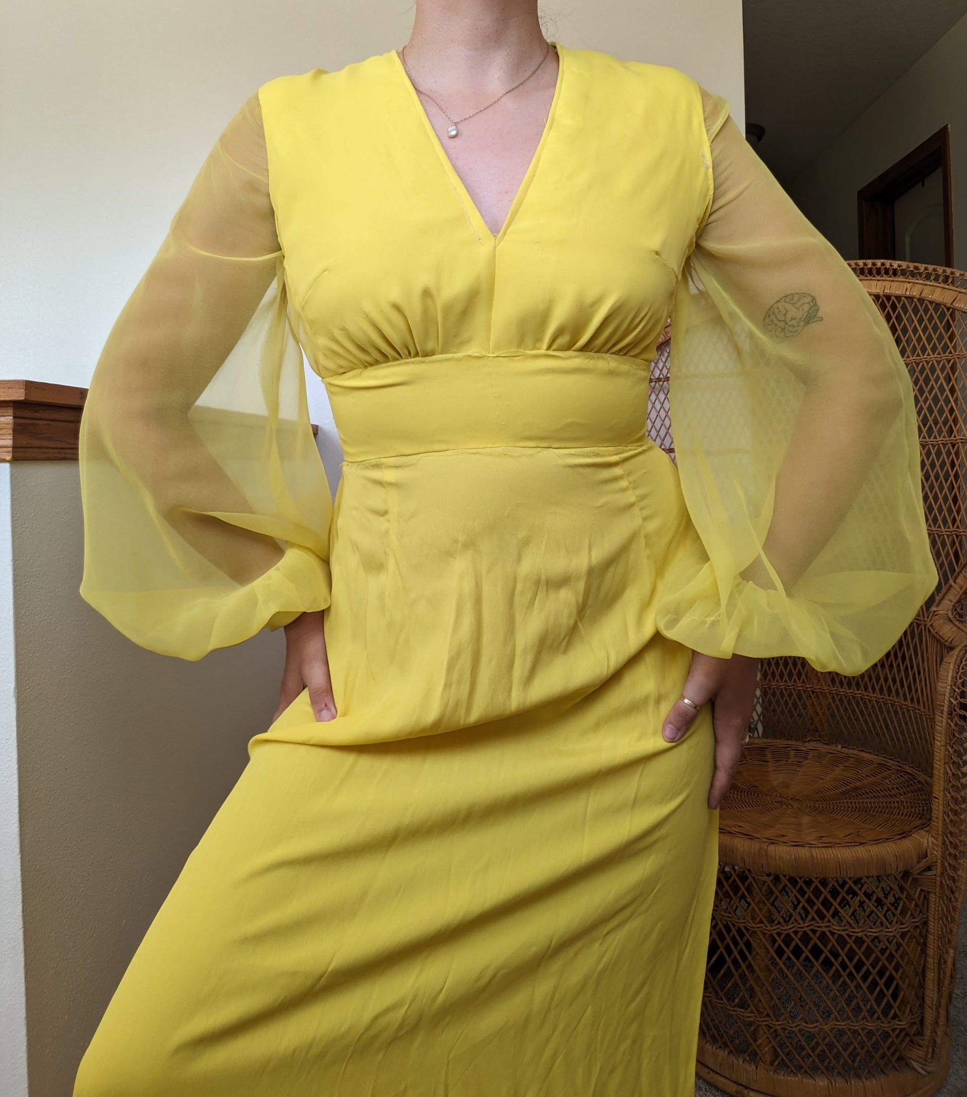 1960s/70s canary yellow dress Dress Rad Bonnie's Vintage