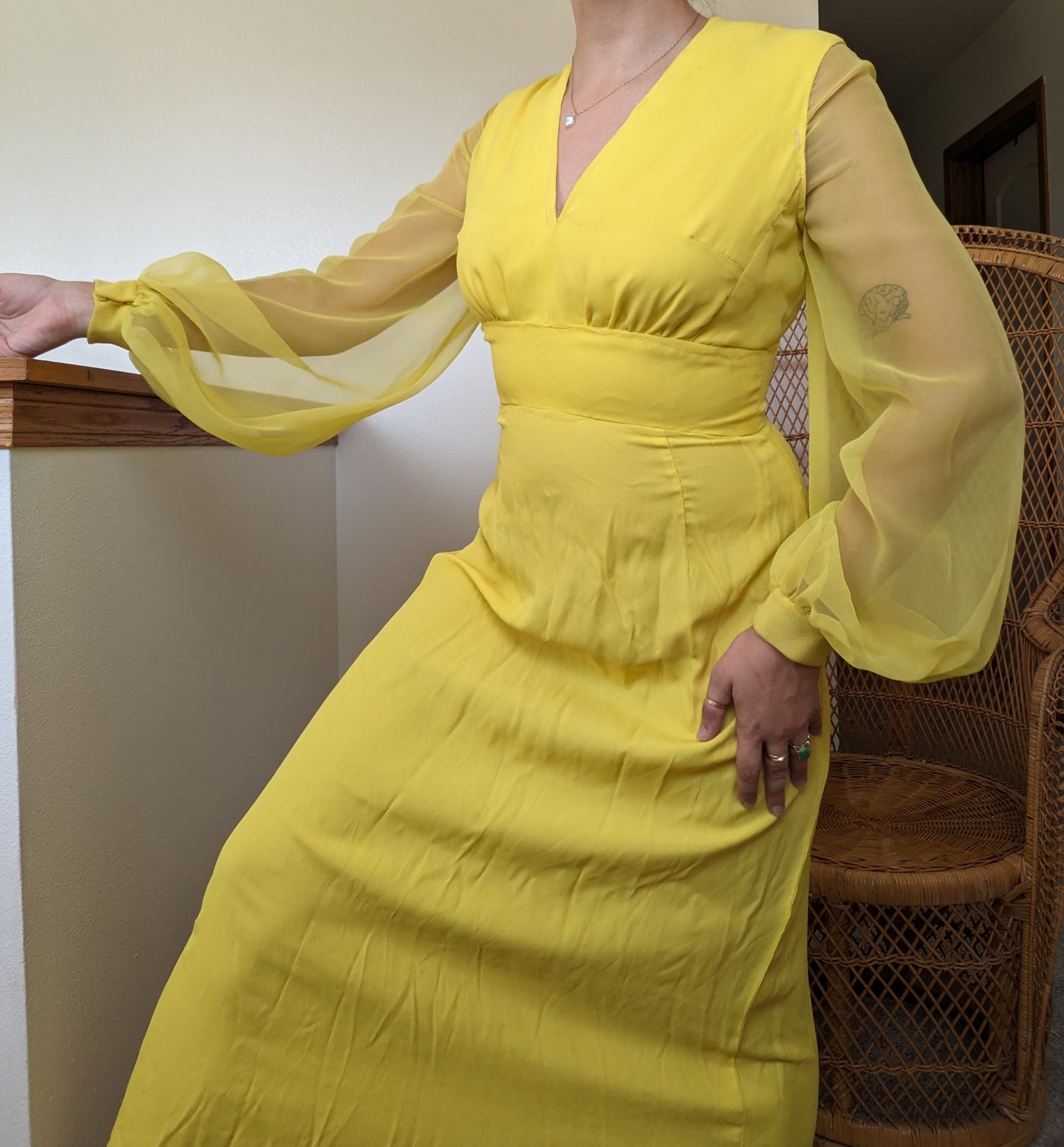 1960s/70s canary yellow dress Dress Rad Bonnie's Vintage