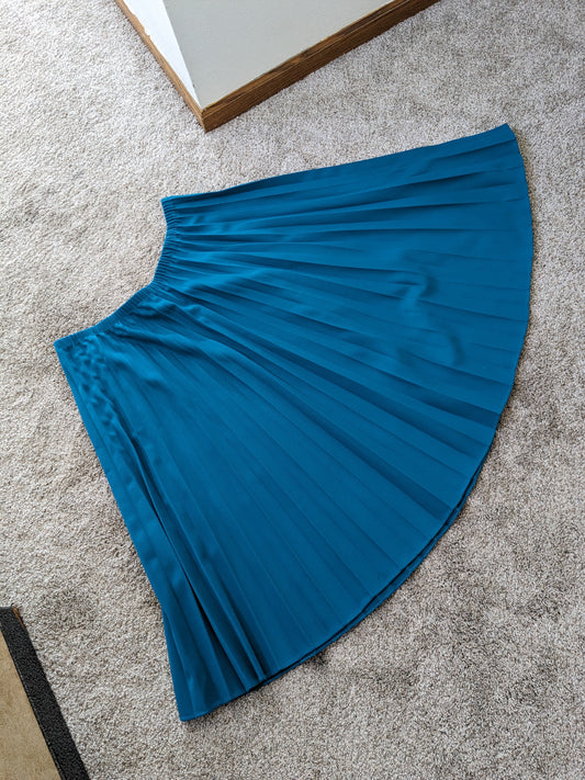 1970s teal pleated skirt Skirt Rad Bonnie's Vintage