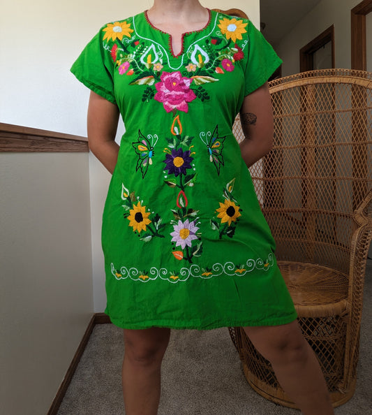 1970s Oaxaca embroidered dress Dress Rad Bonnie's Vintage