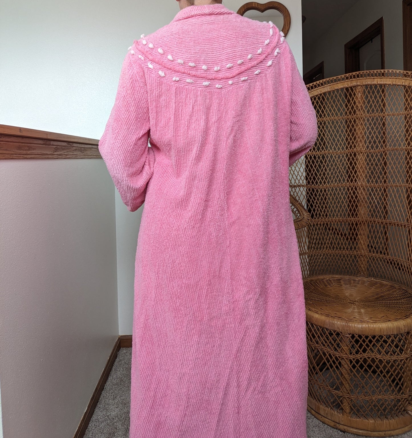 1960s pink chenille robe Robe Rad Bonnie's Vintage