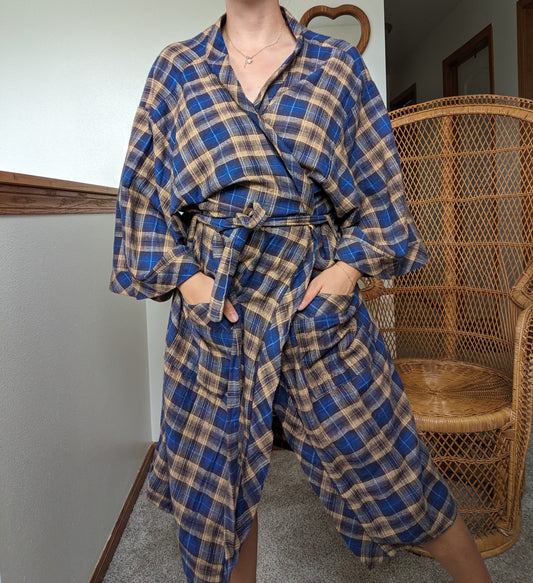 1990s flannel robe Robe Rad Bonnie's Vintage
