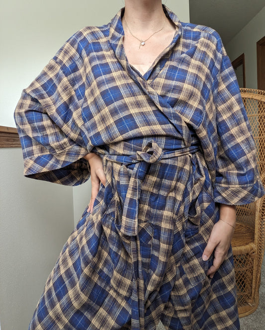 1990s flannel robe Robe Rad Bonnie's Vintage